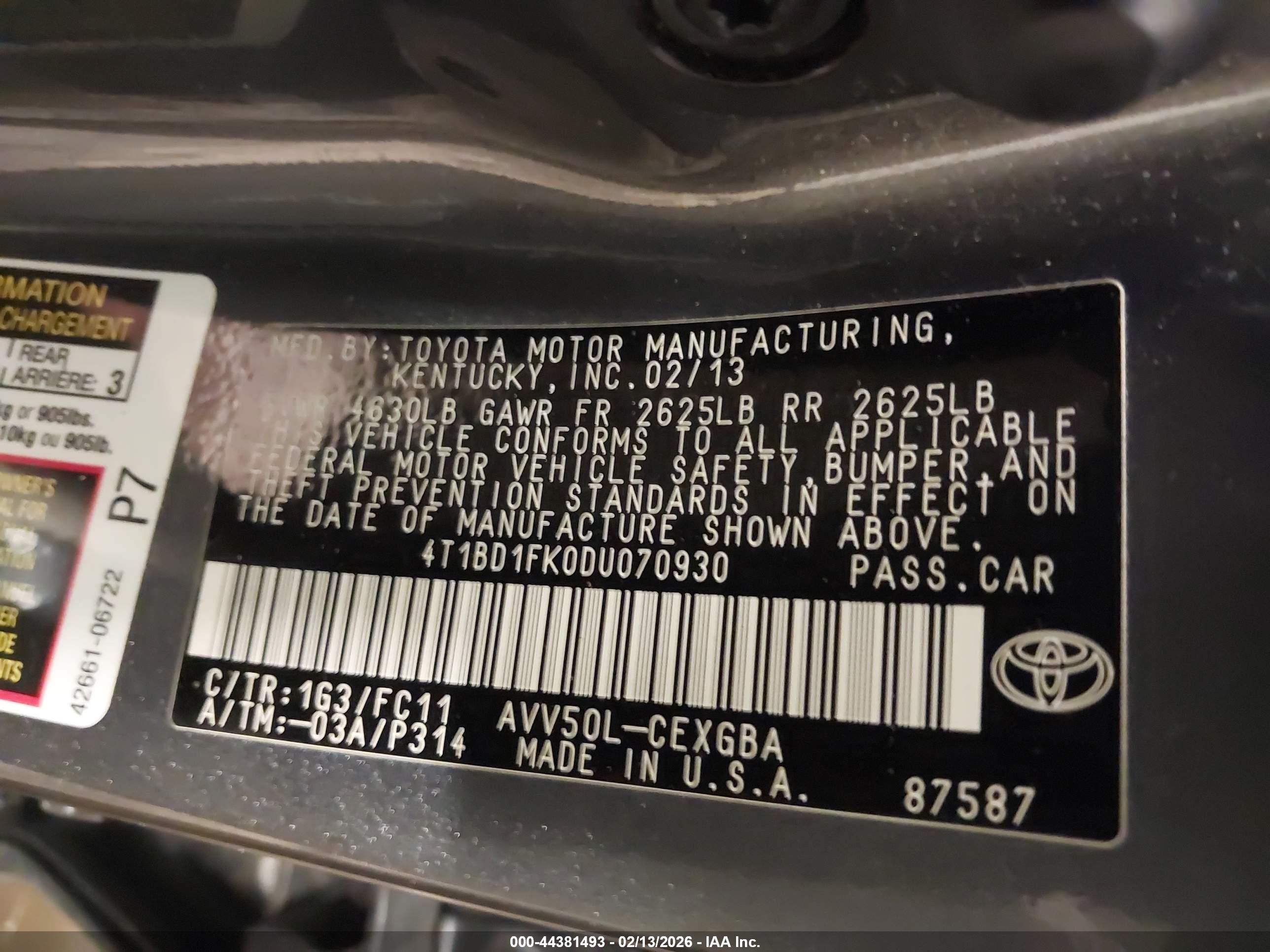 TOYOTA CAMRY image 9