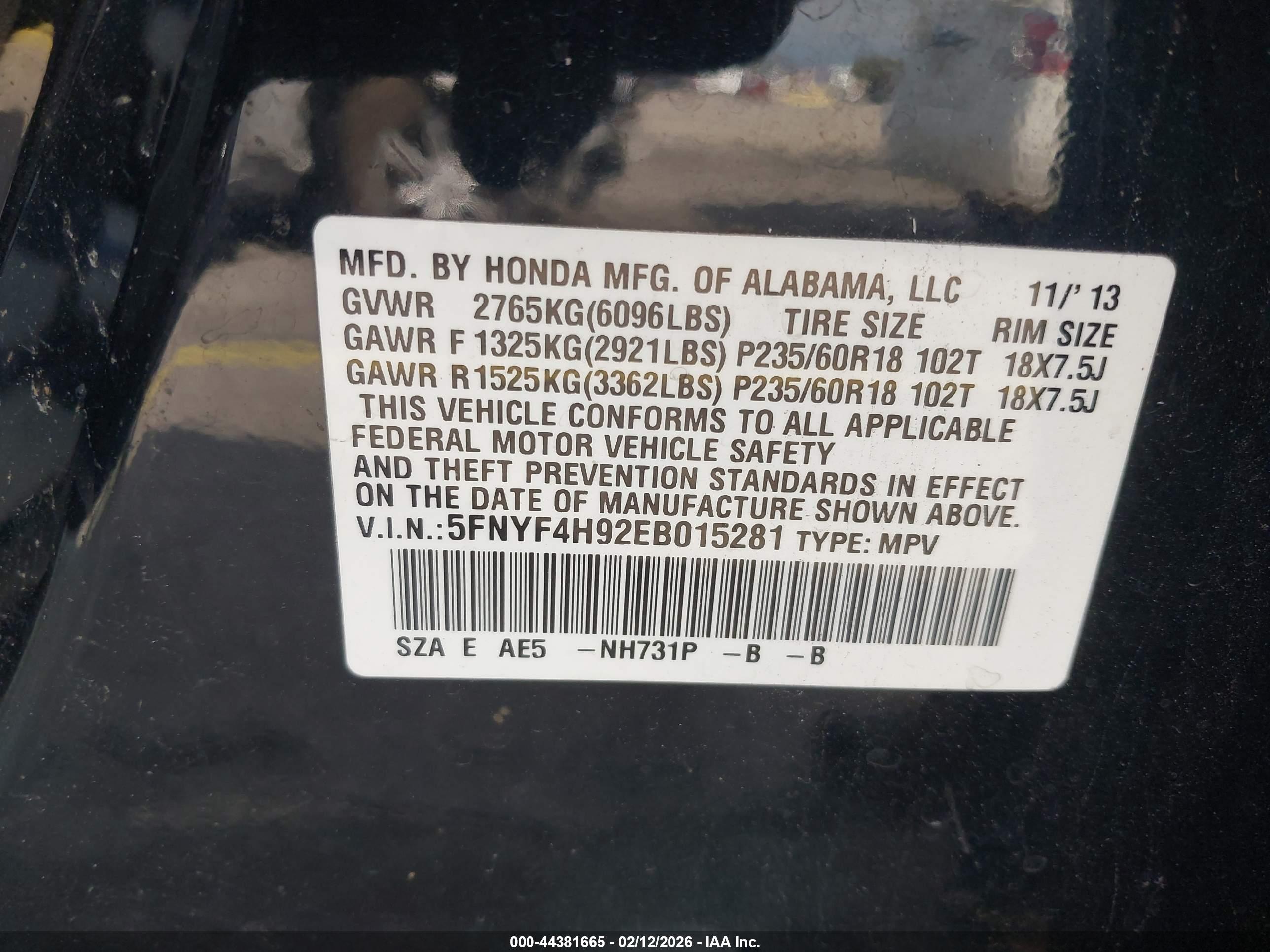 HONDA PILOT image 9