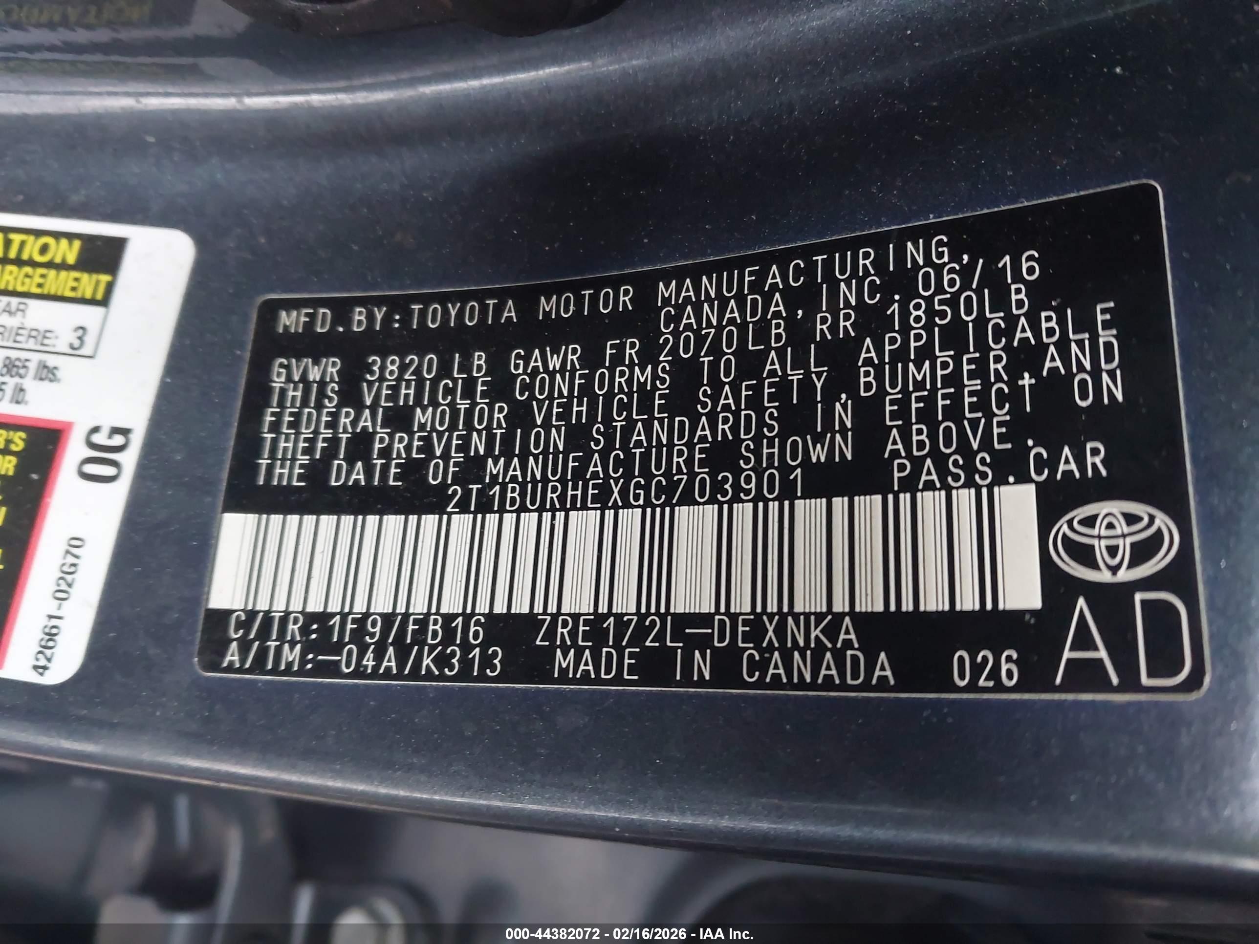 TOYOTA COROLLA image 9