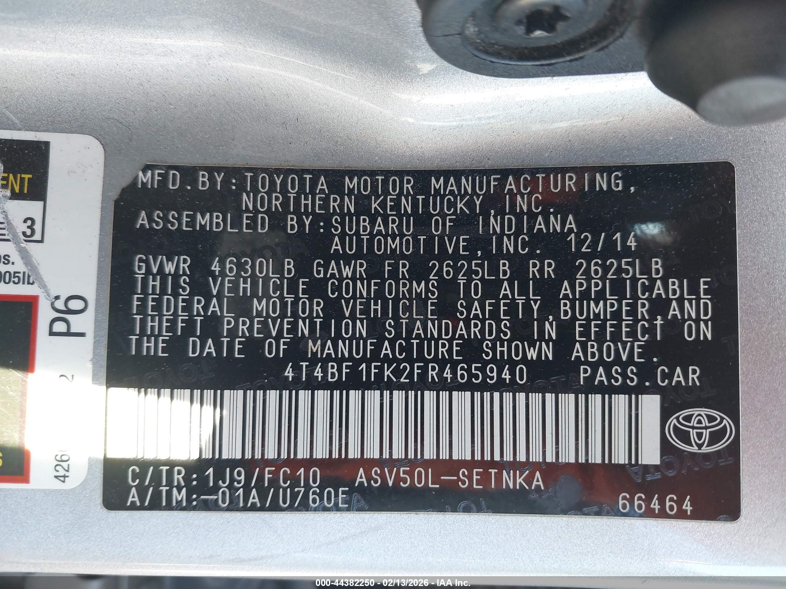 TOYOTA CAMRY image 9