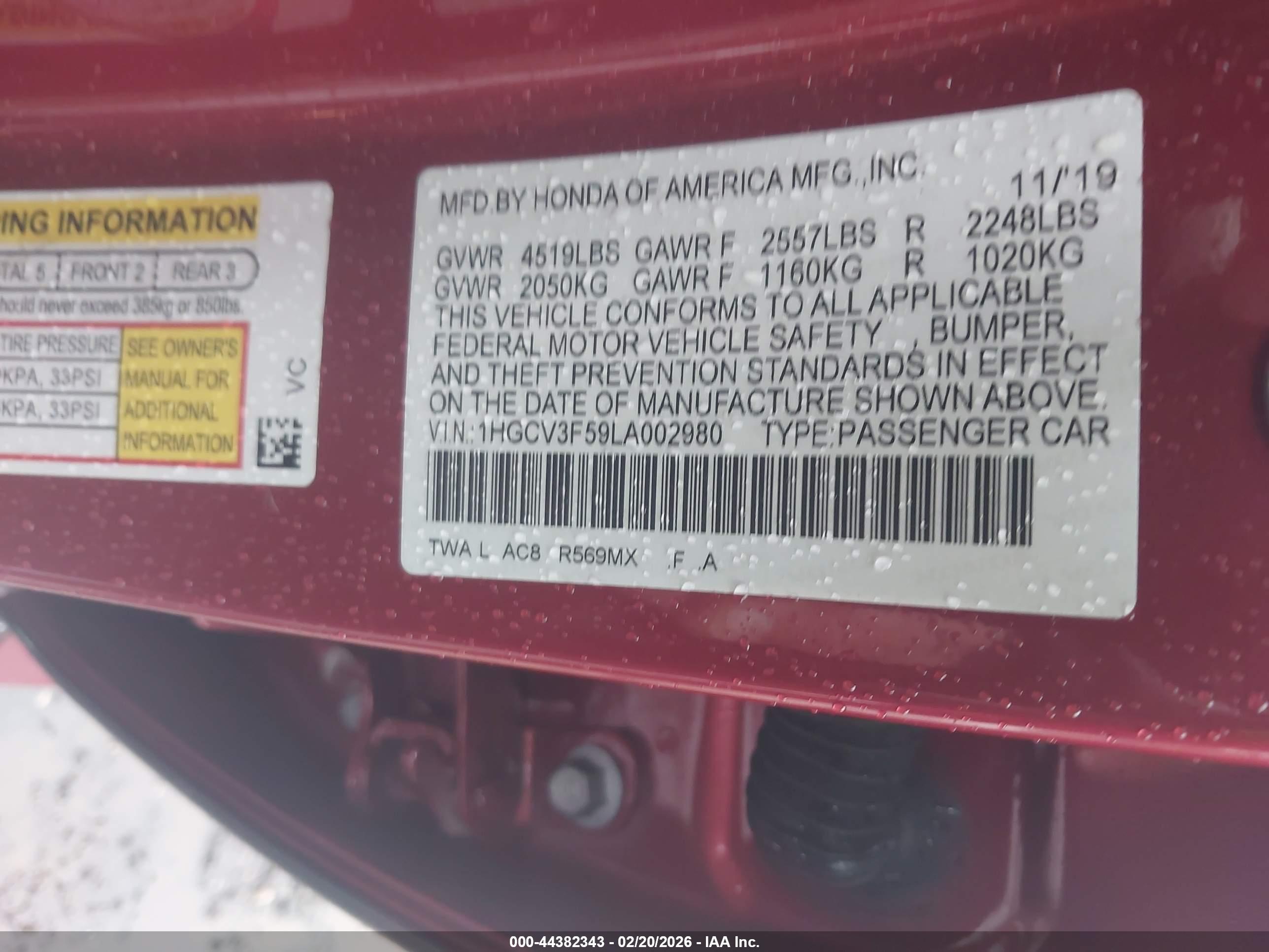 HONDA ACCORD image 9