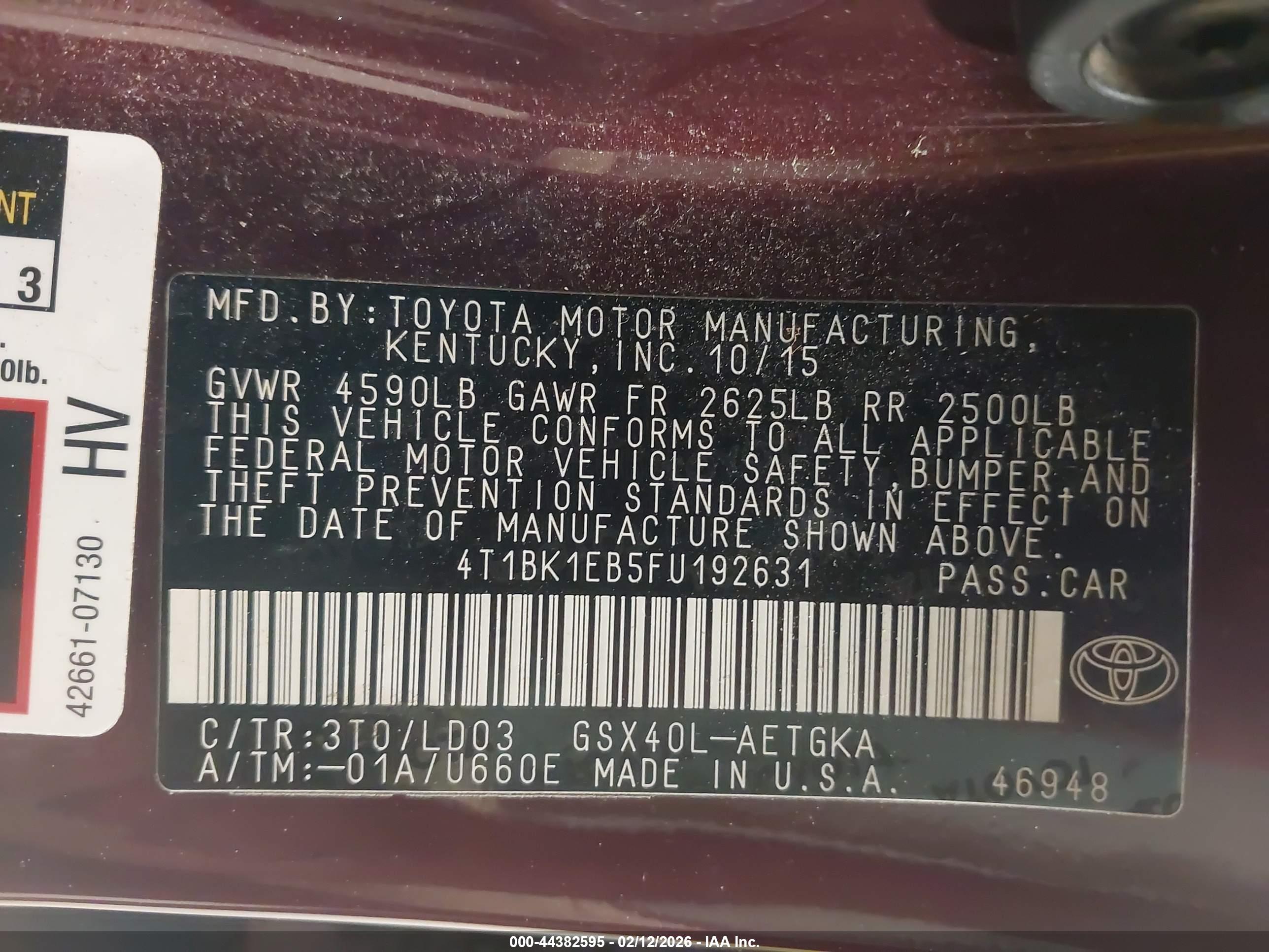 TOYOTA AVALON image 9