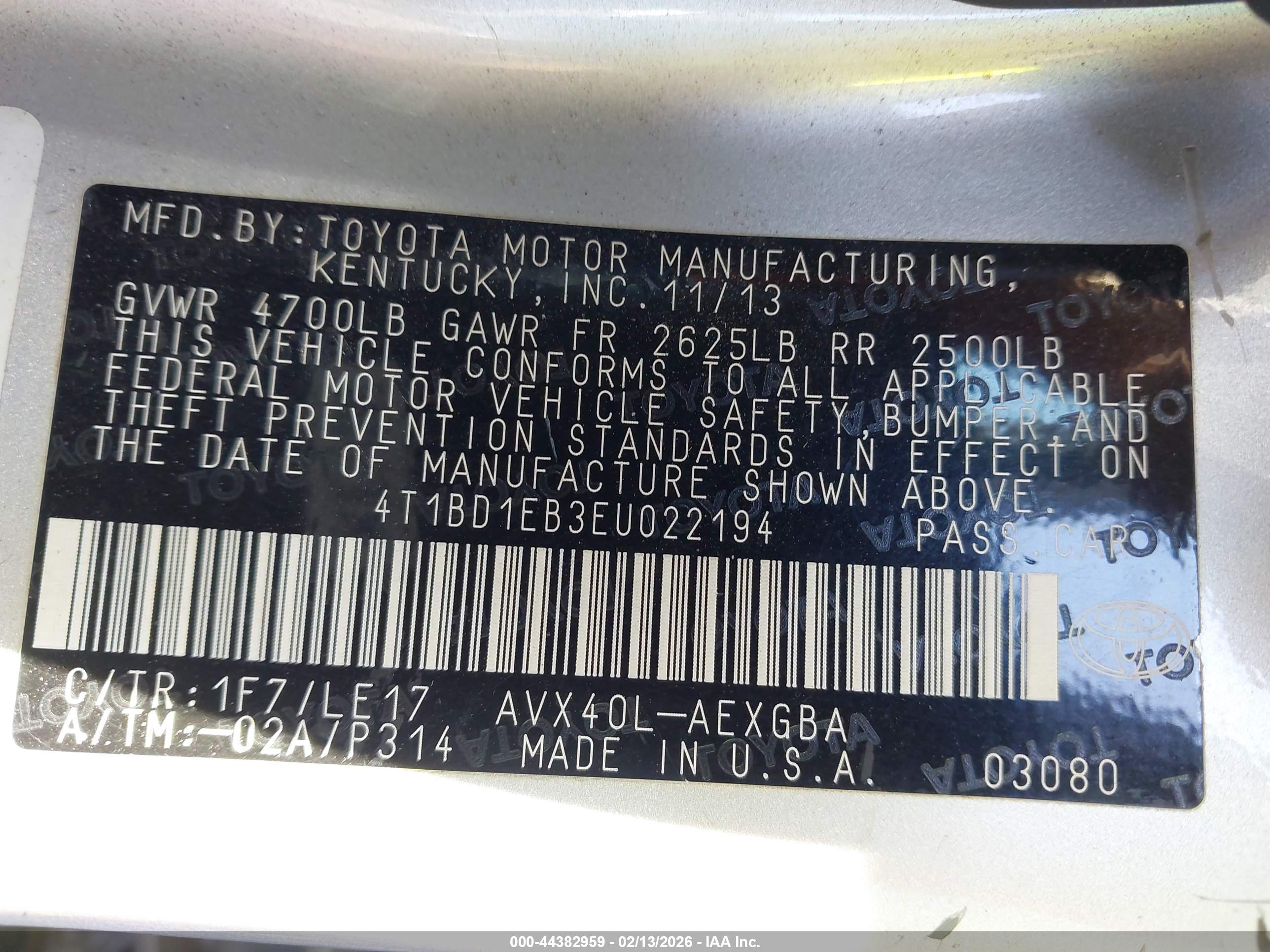 TOYOTA AVALON image 9