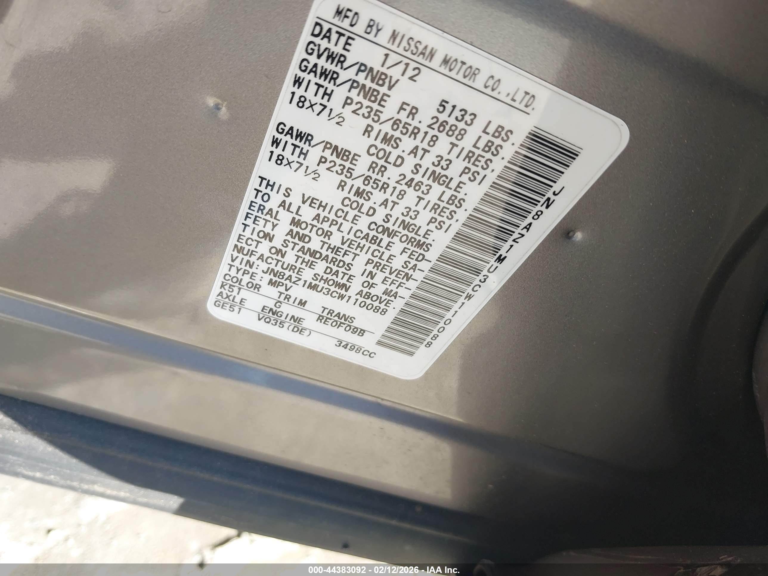 NISSAN MURANO image 9