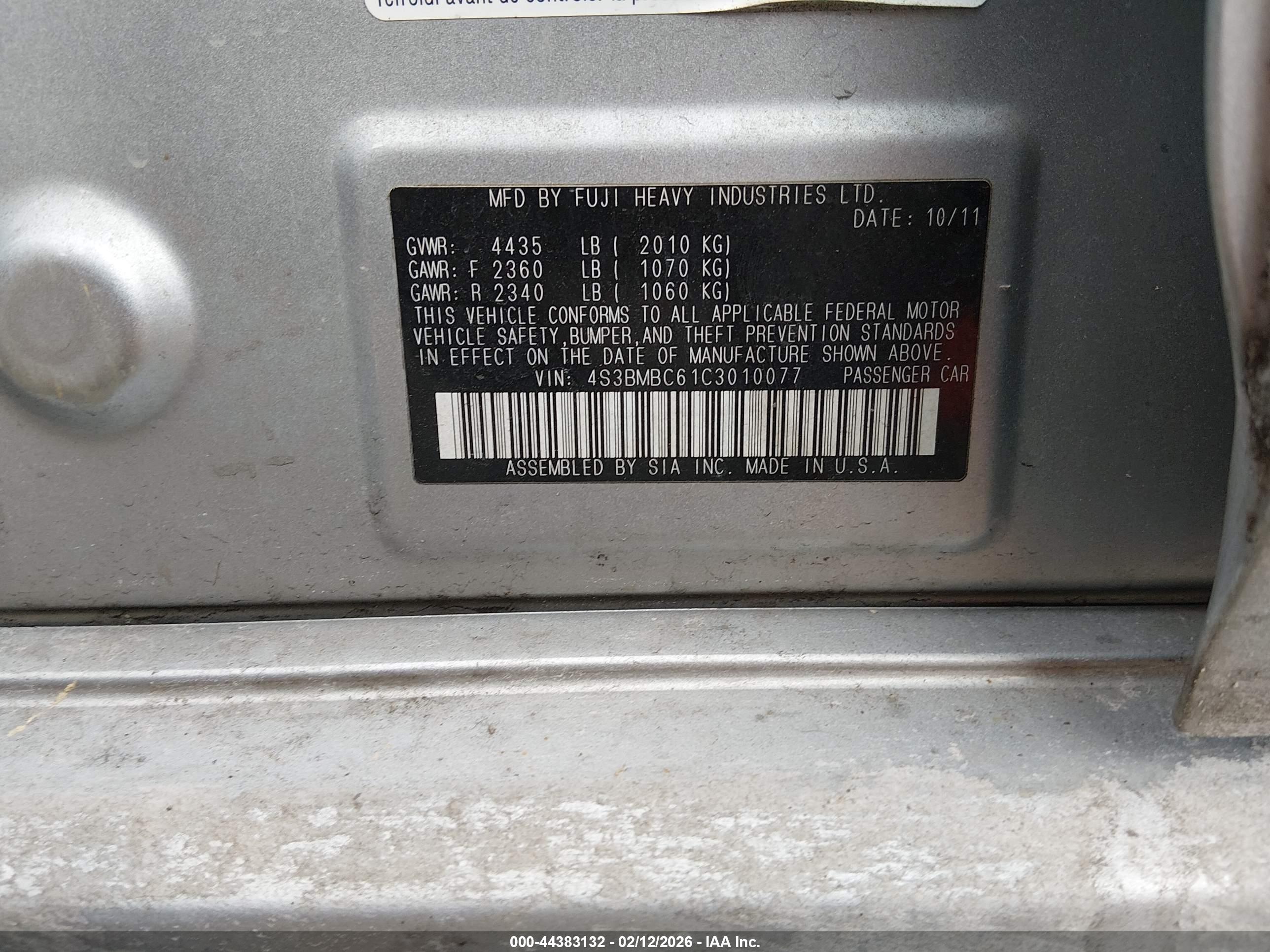 SUBARU LEGACY image 9