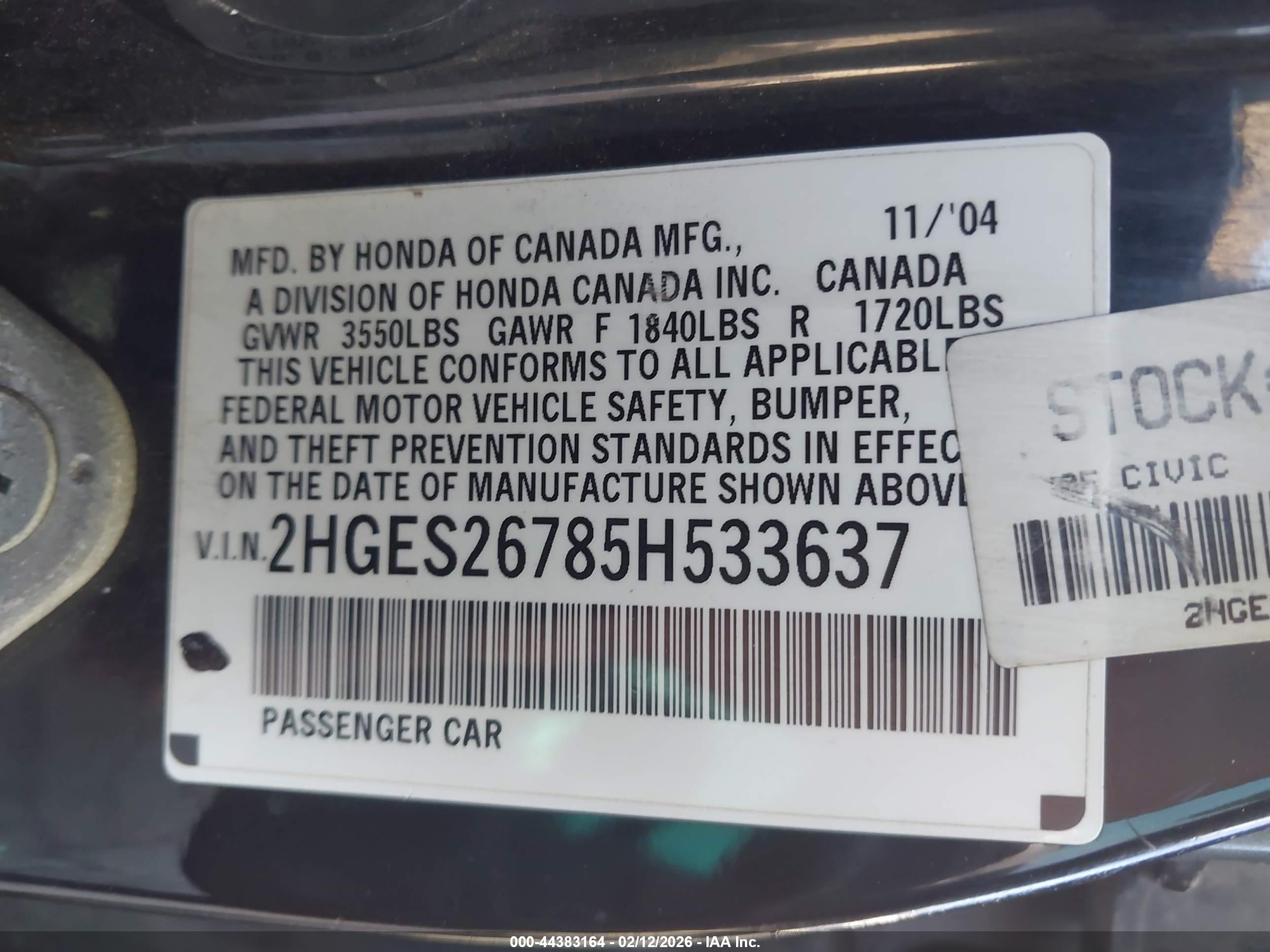 HONDA CIVIC image 9