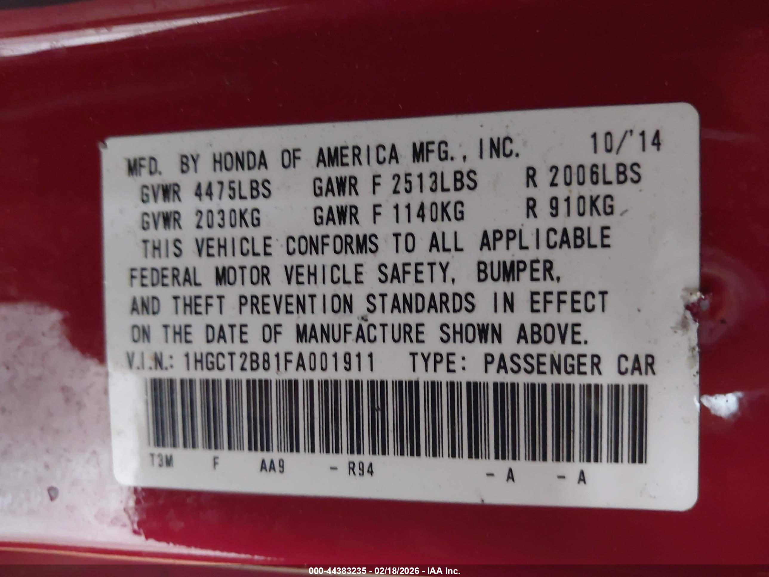 HONDA ACCORD image 9