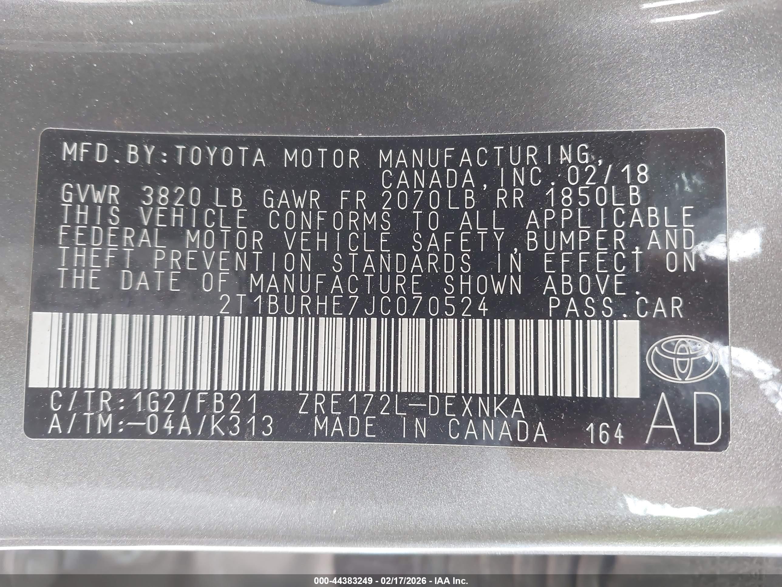 TOYOTA COROLLA image 9