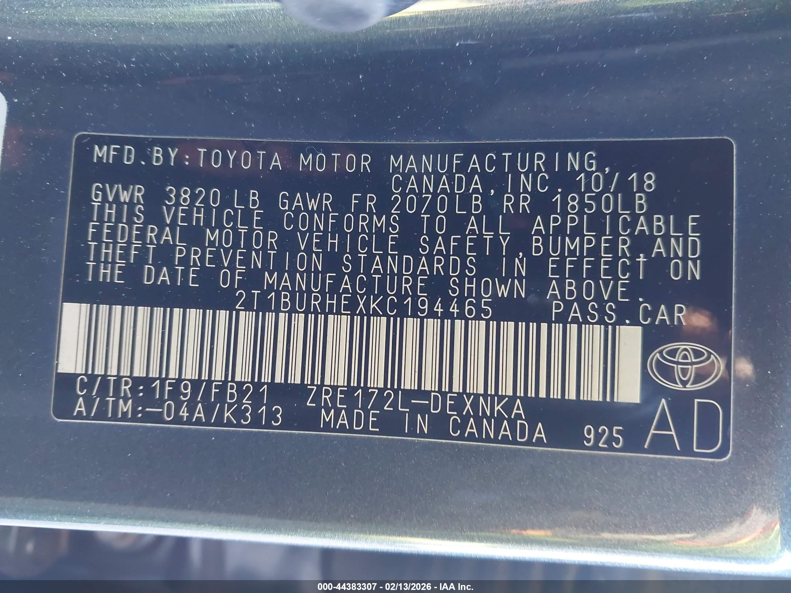 TOYOTA COROLLA image 9