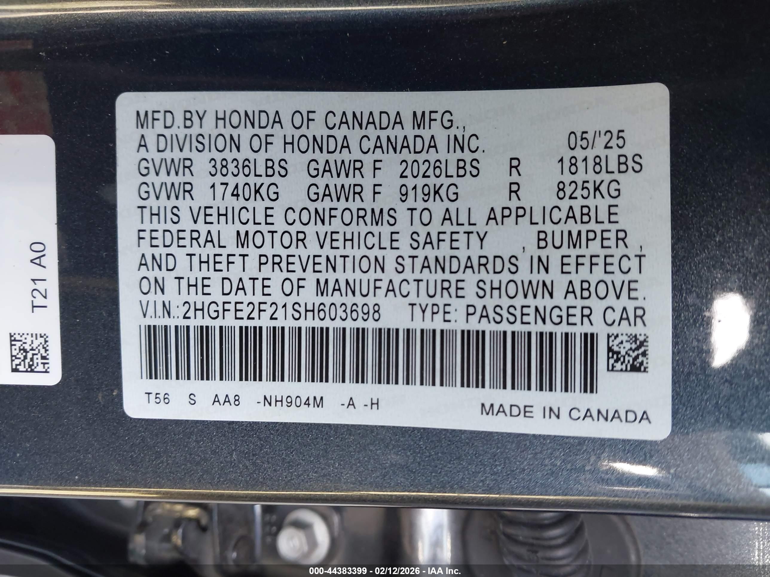 HONDA CIVIC image 9
