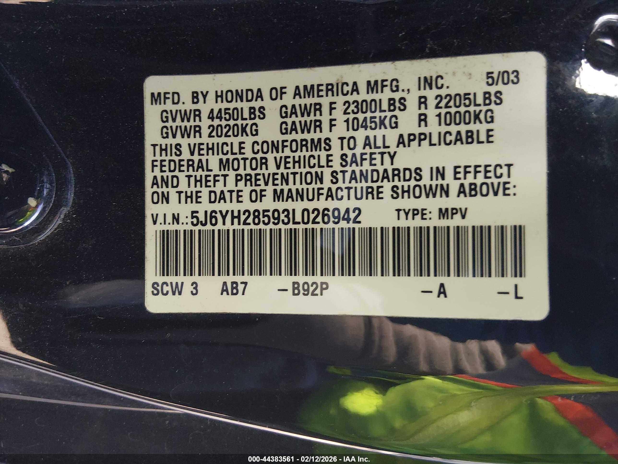 HONDA ELEMENT image 9