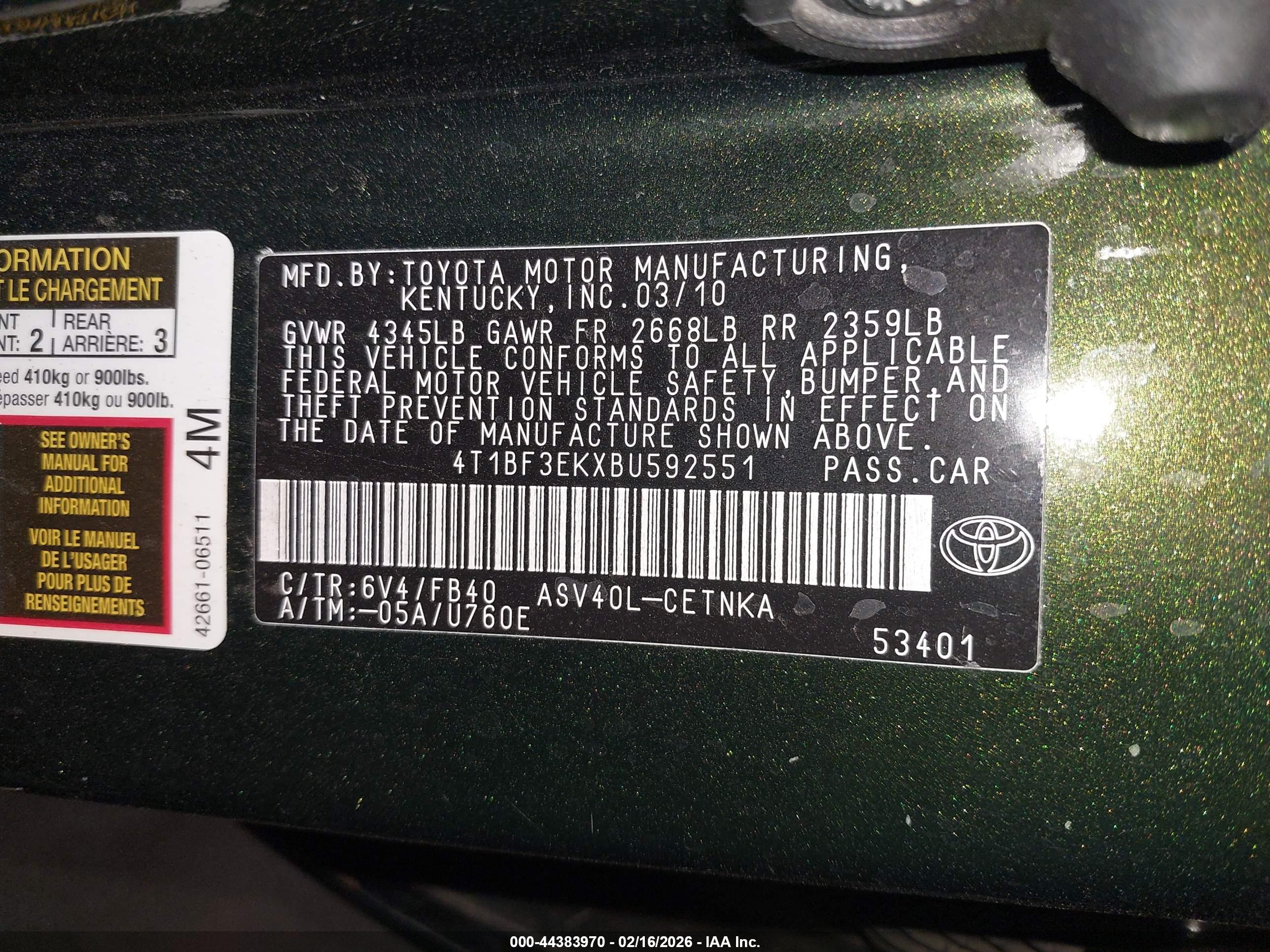 TOYOTA CAMRY image 9