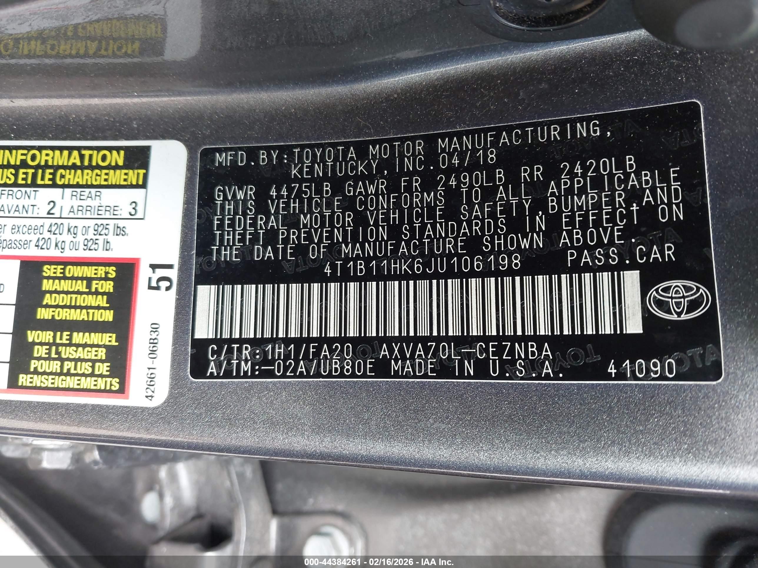 TOYOTA CAMRY image 9
