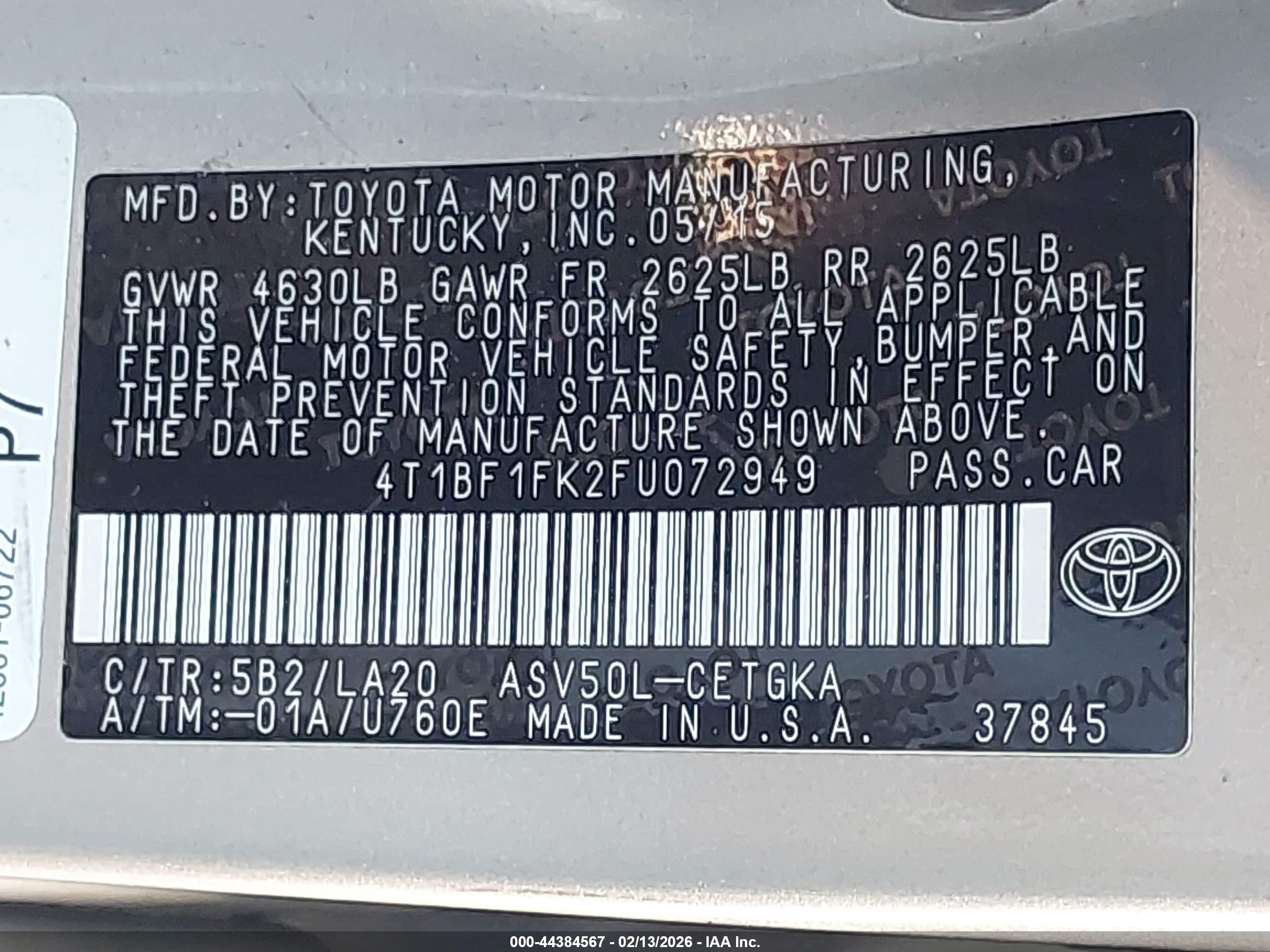 TOYOTA CAMRY image 9