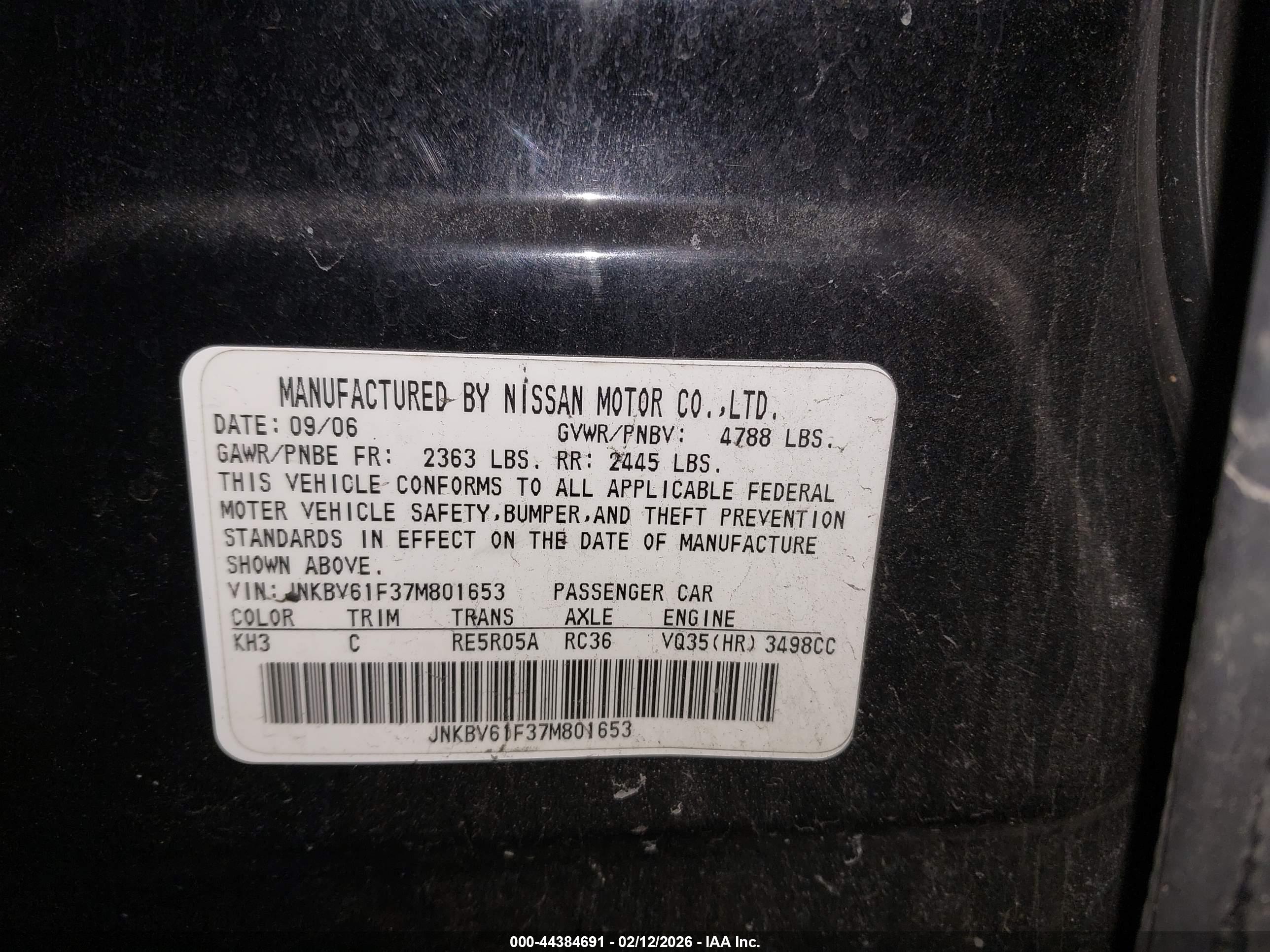 INFINITI G35X image 9