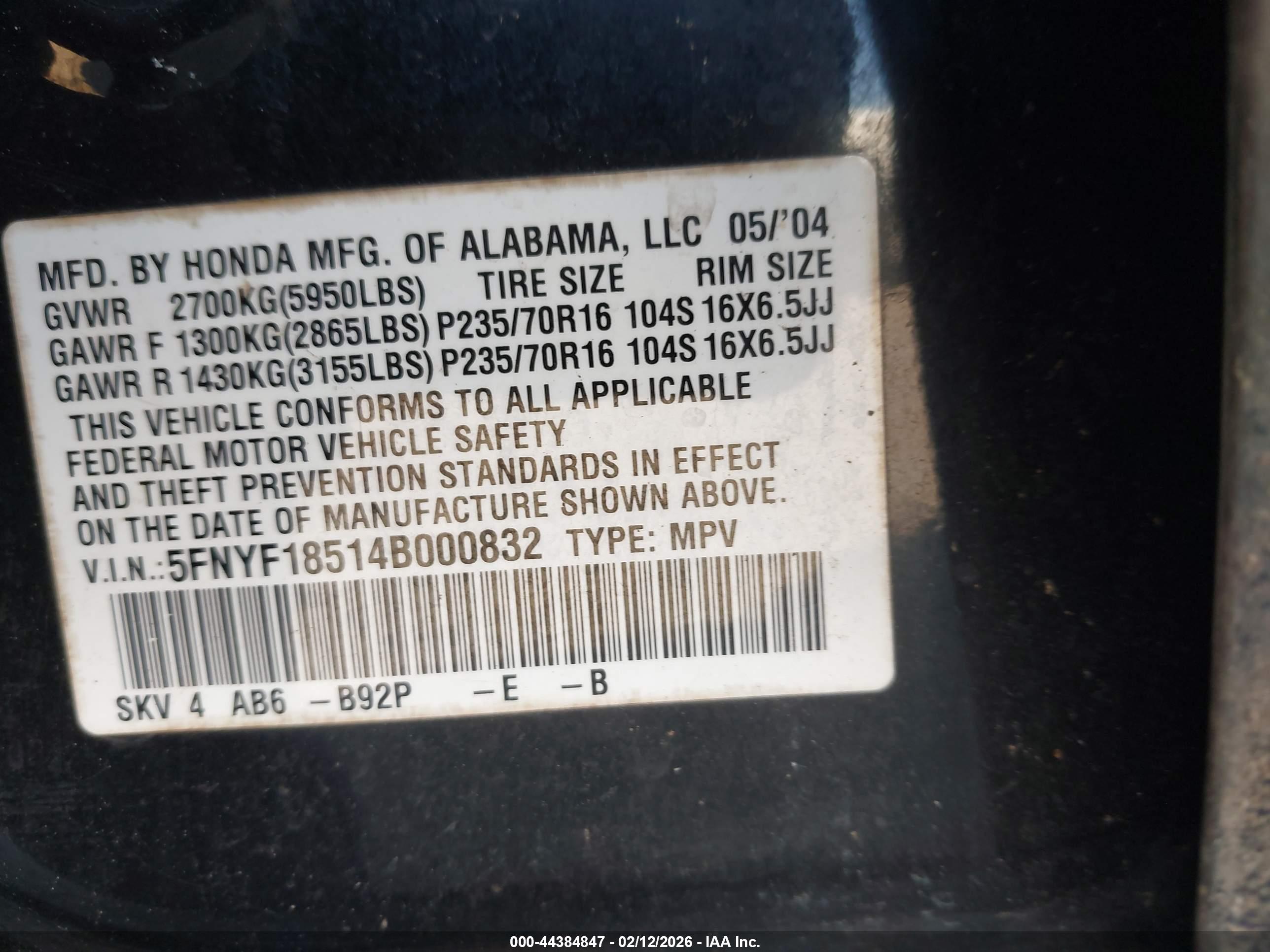 HONDA PILOT image 9
