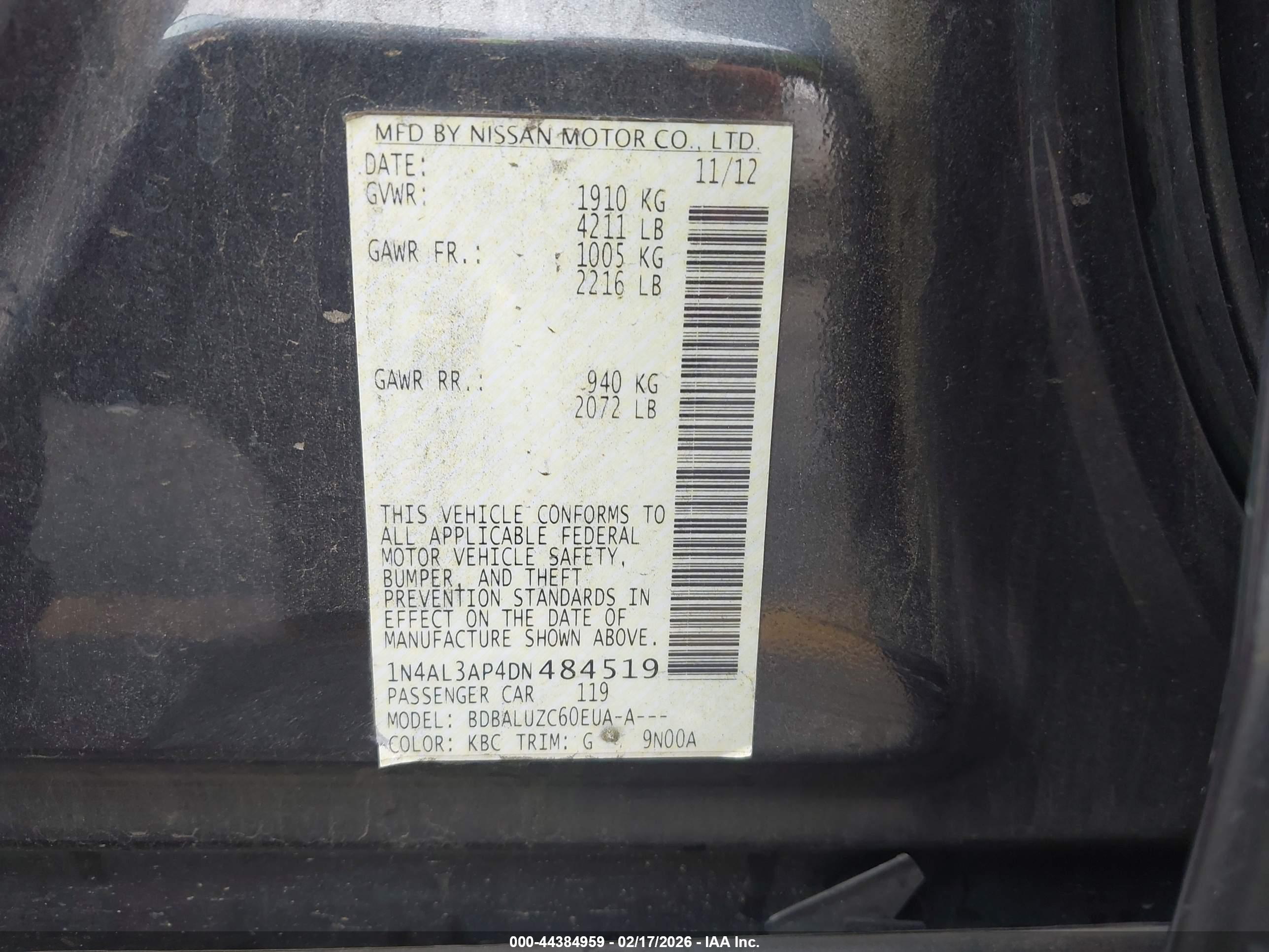 NISSAN ALTIMA image 9
