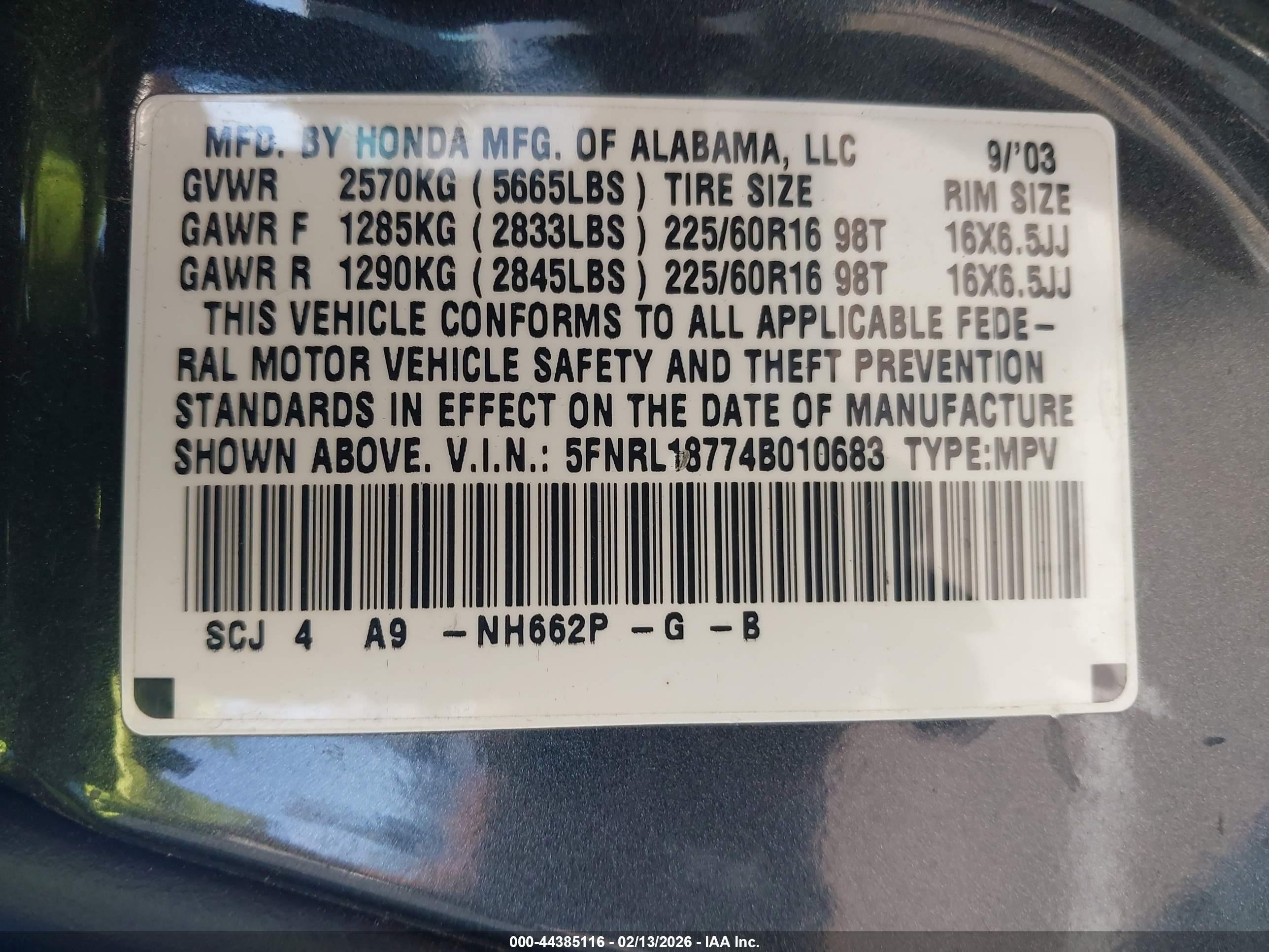 HONDA ODYSSEY image 9