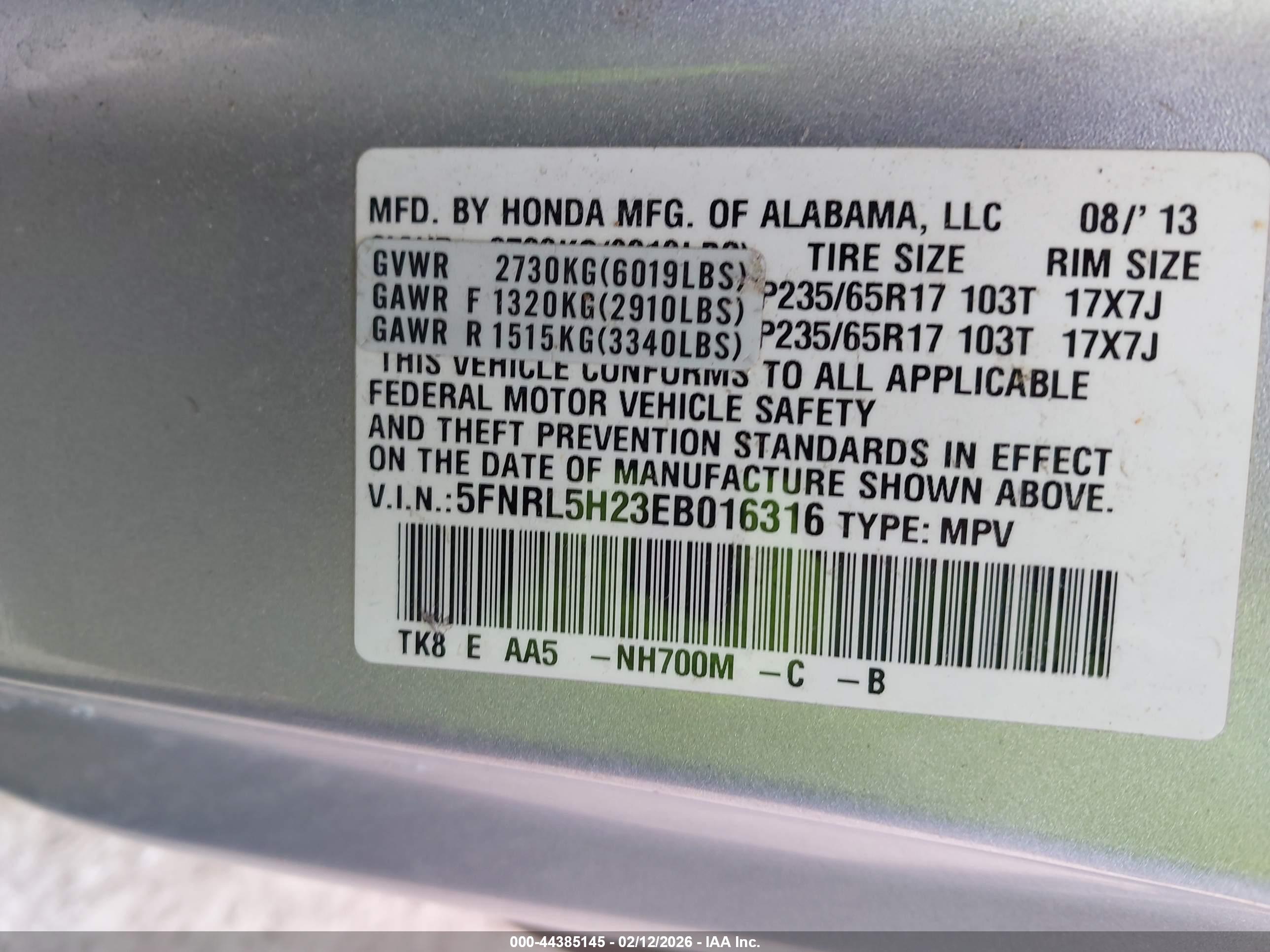 HONDA ODYSSEY image 9