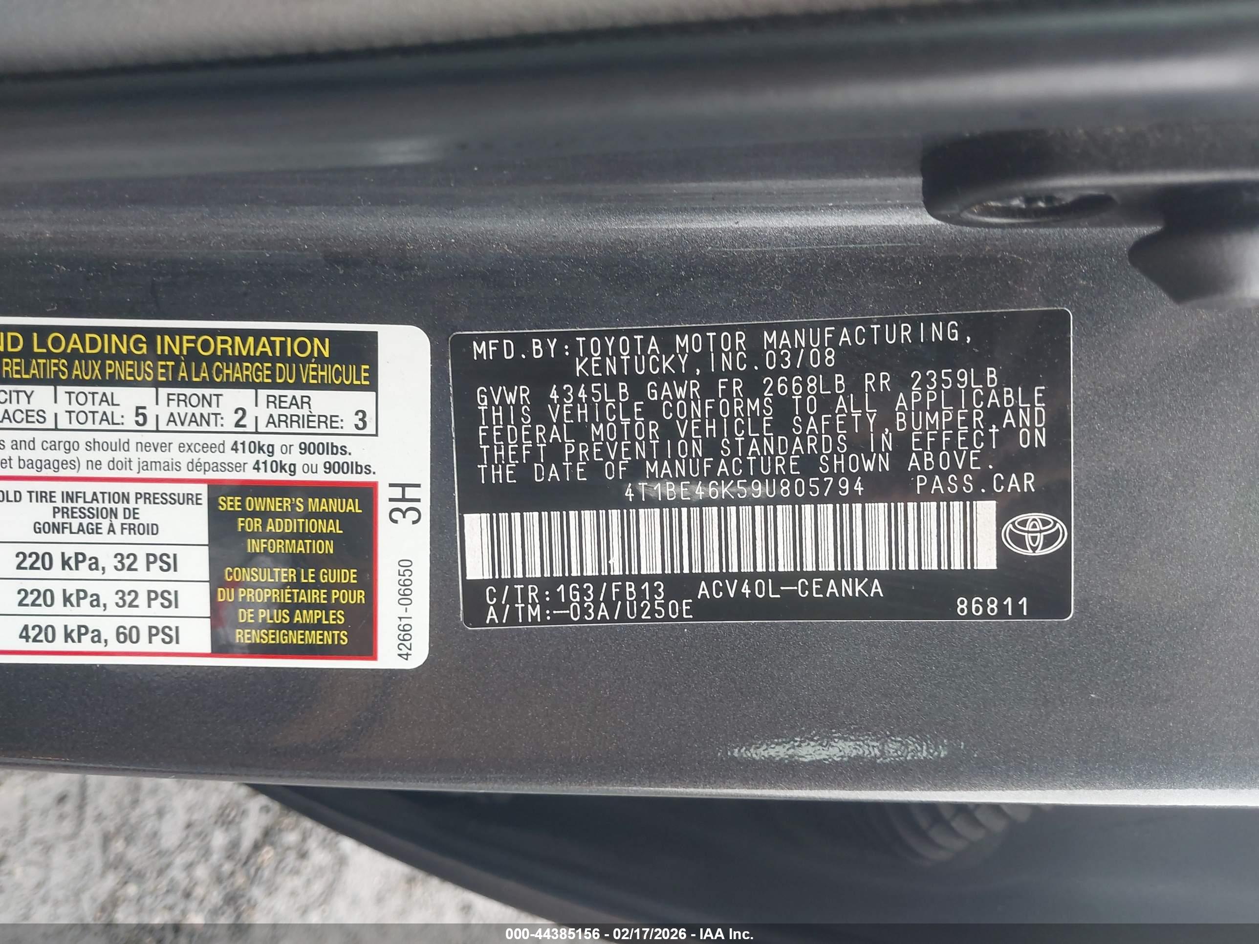 TOYOTA CAMRY image 9