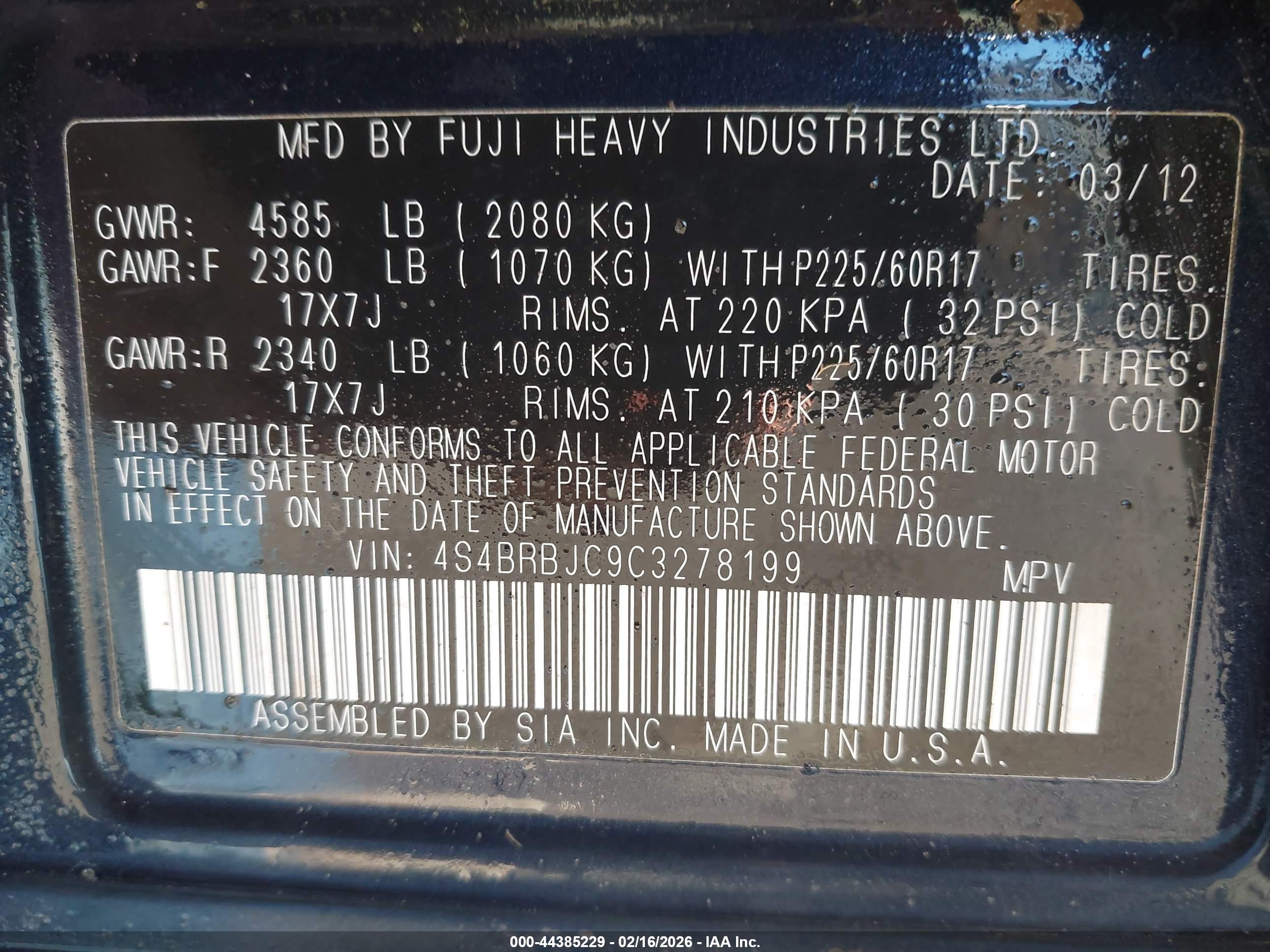 SUBARU OUTBACK image 9