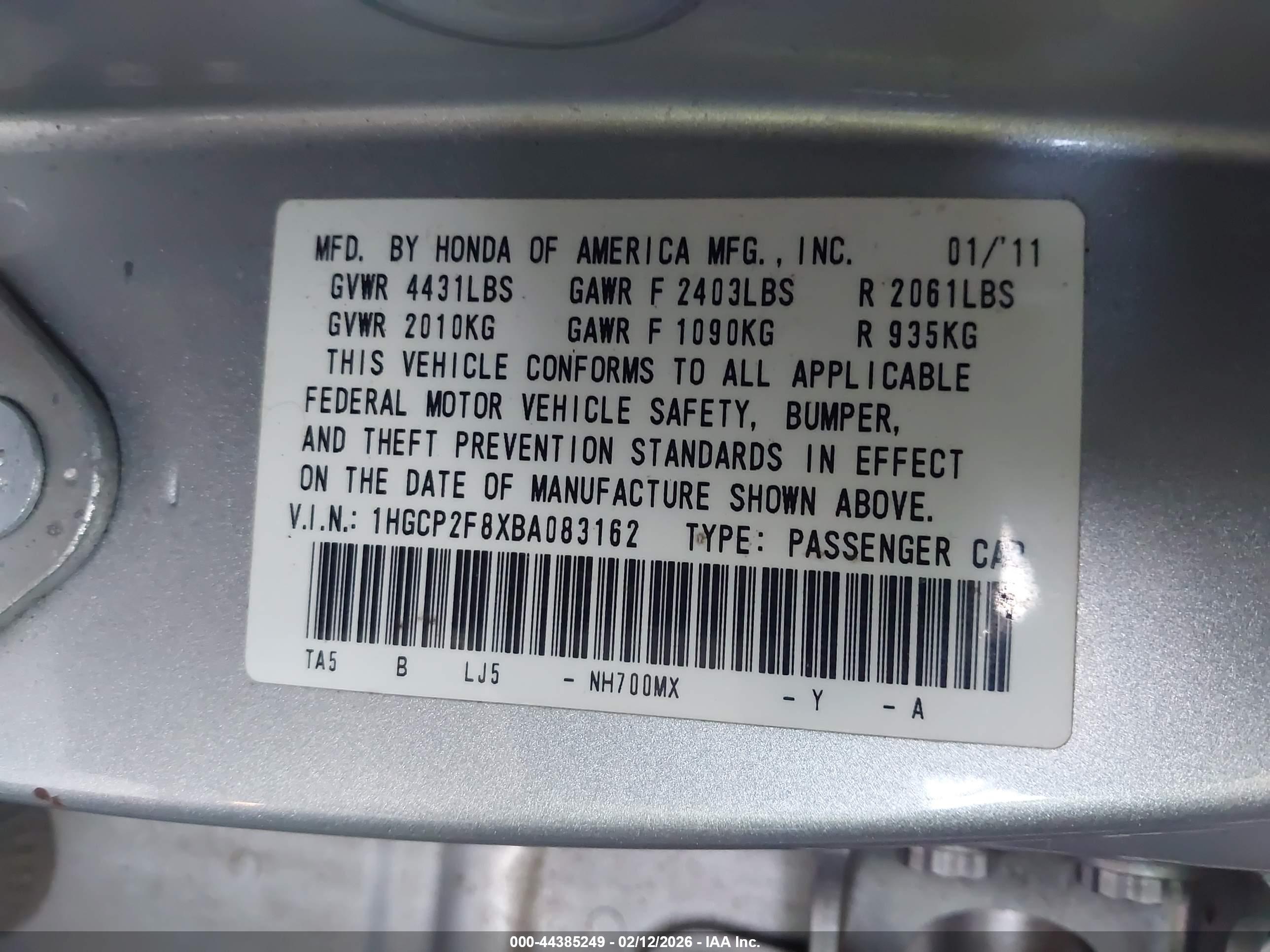 HONDA ACCORD image 9
