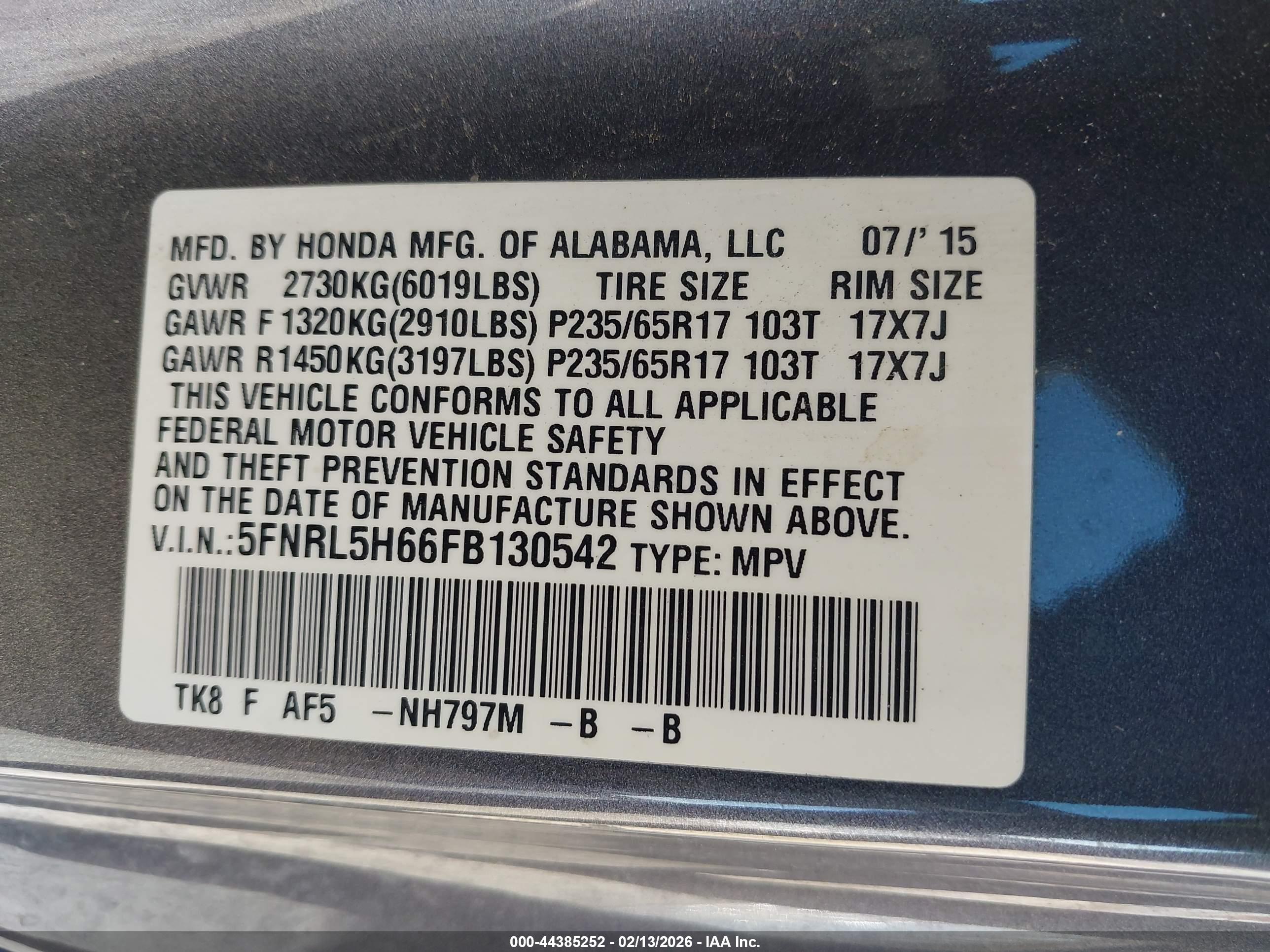 HONDA ODYSSEY image 9