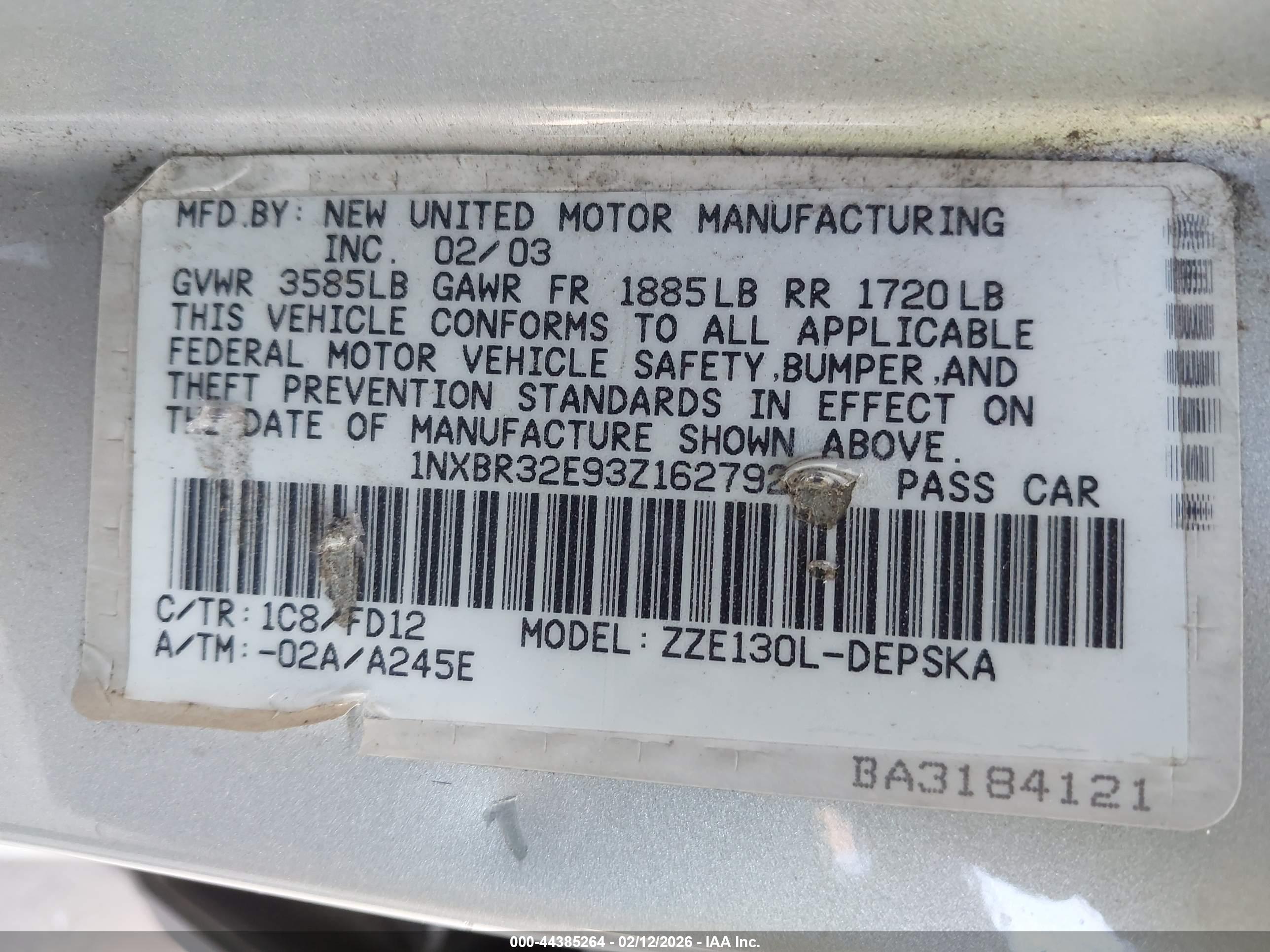 TOYOTA COROLLA image 9