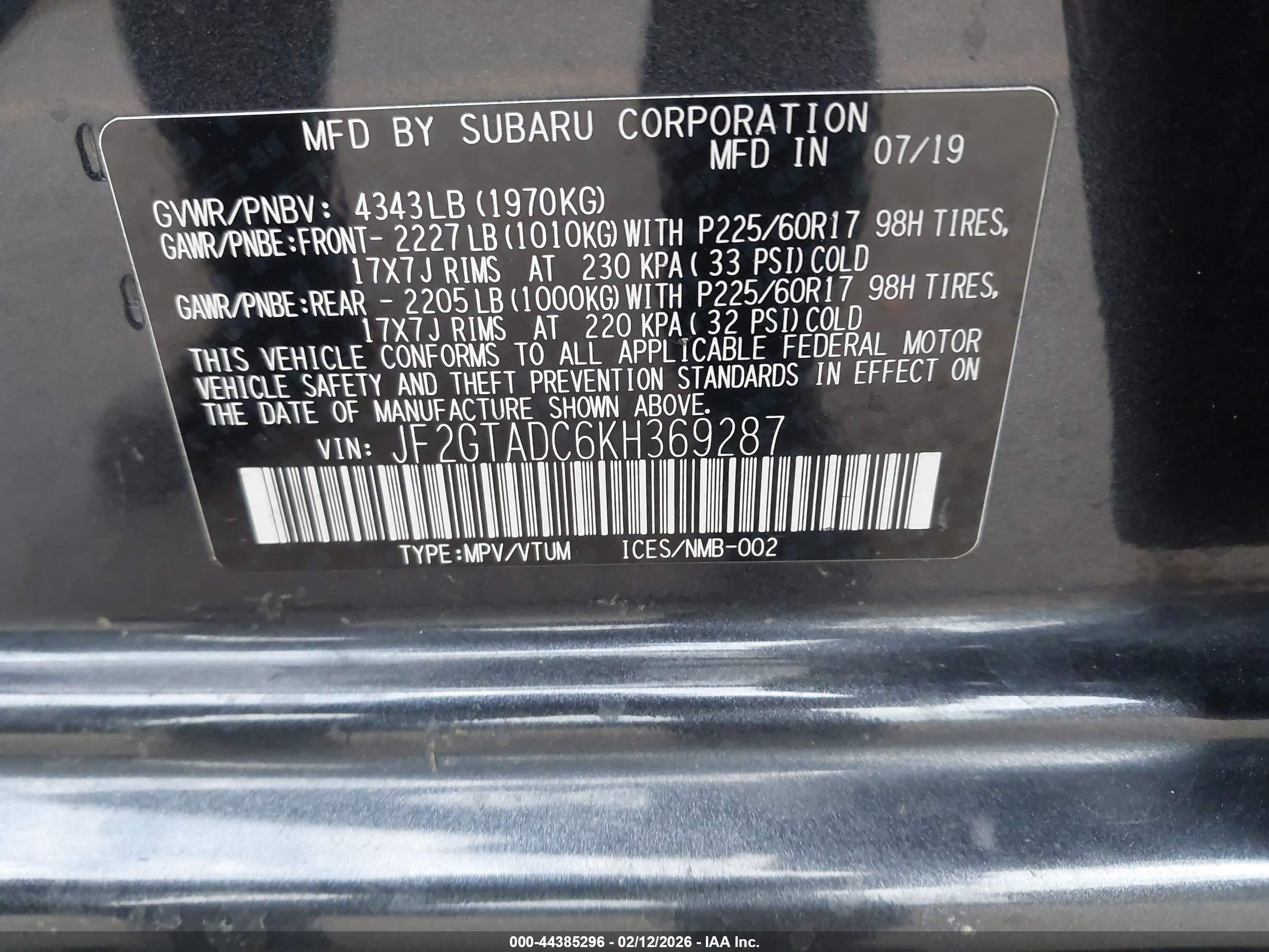 SUBARU CROSSTREK image 9