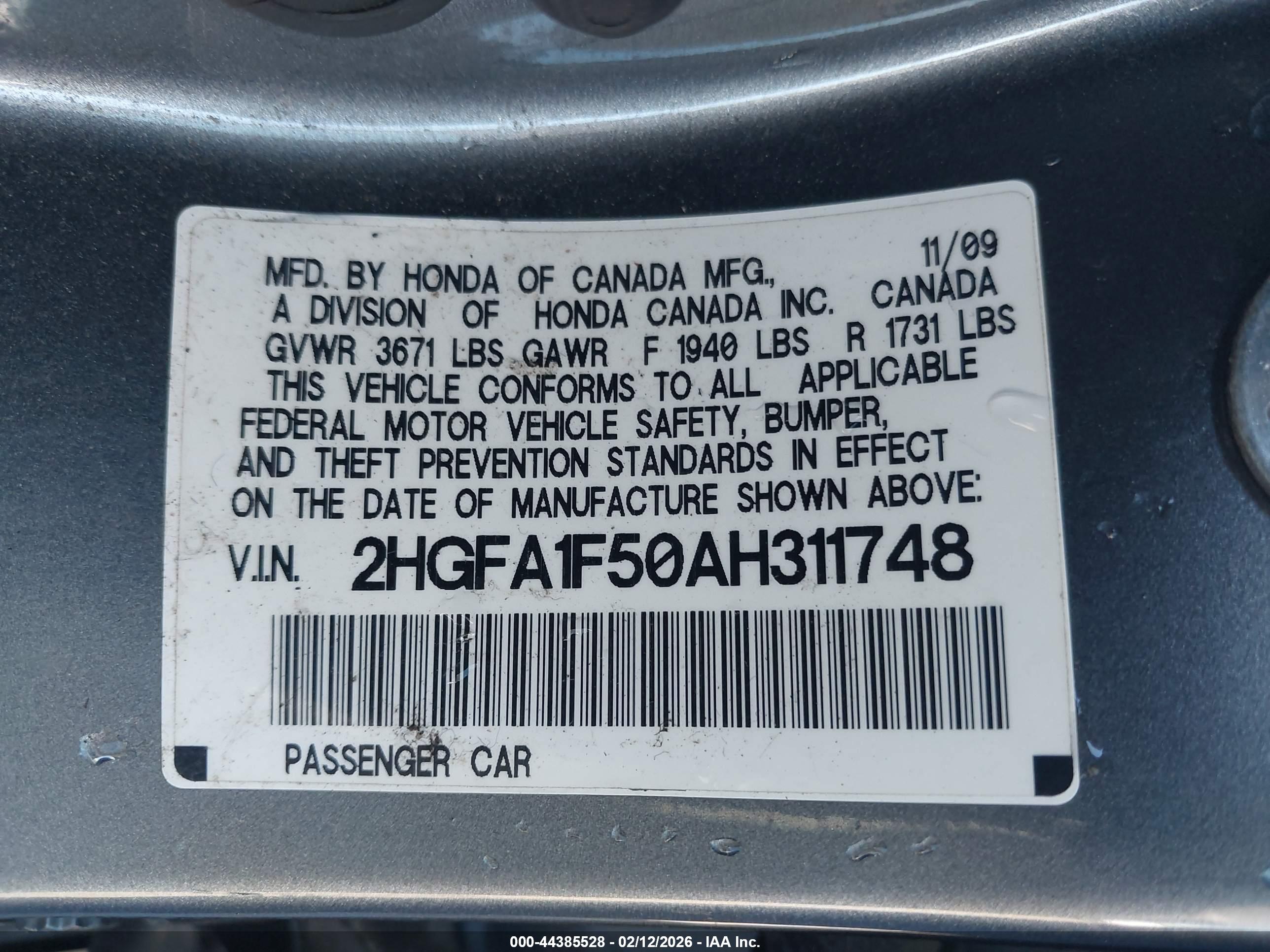 HONDA CIVIC image 9