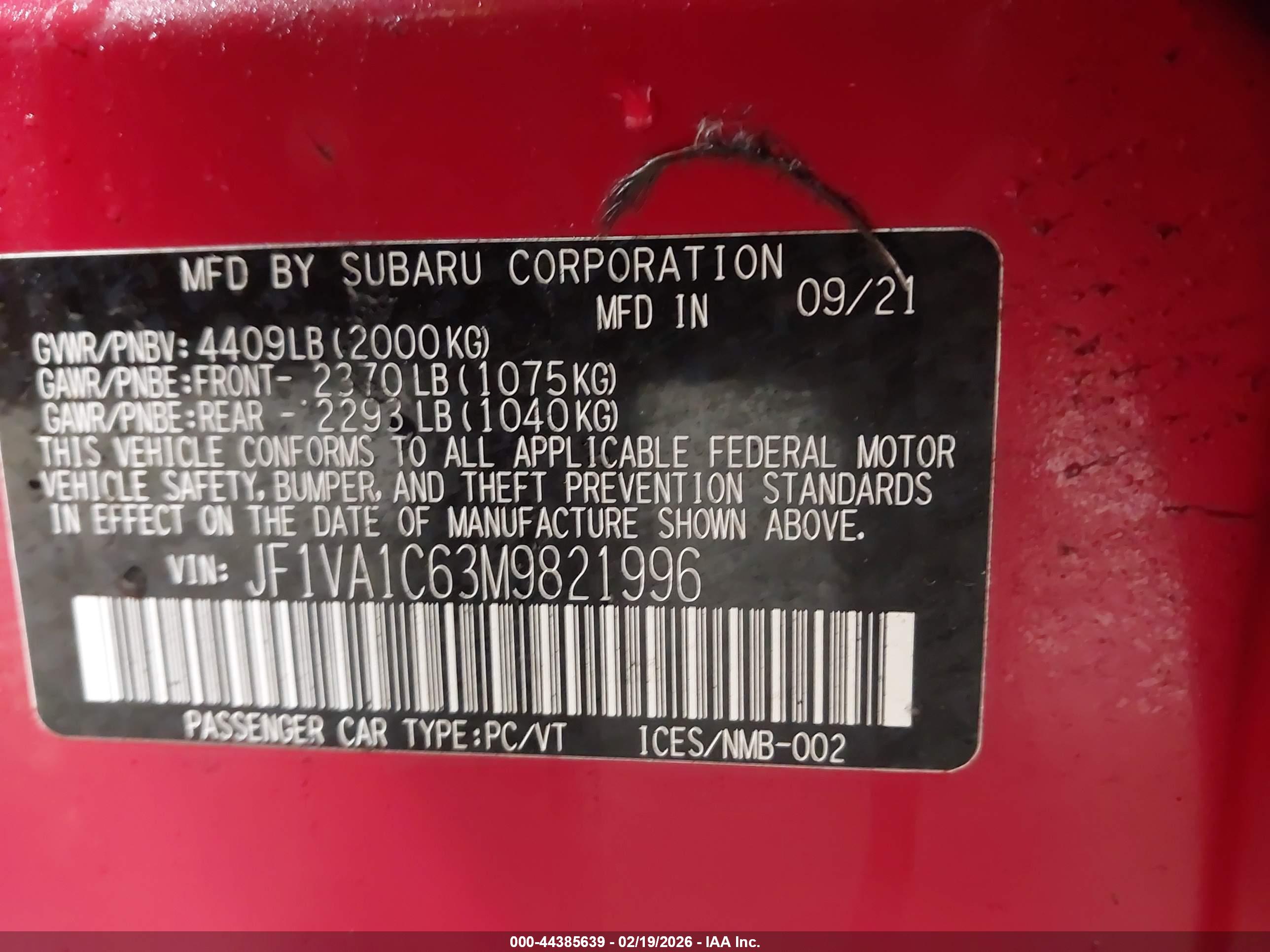 SUBARU WRX image 9