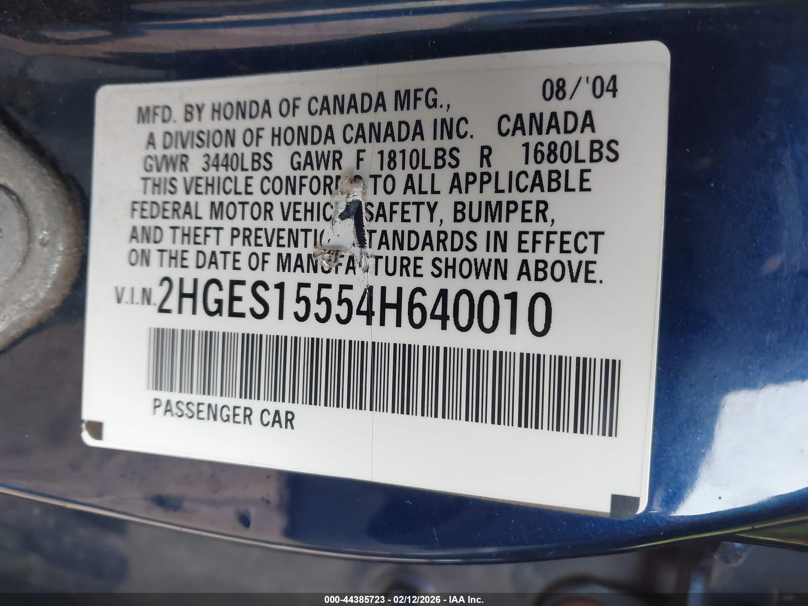 HONDA CIVIC image 9