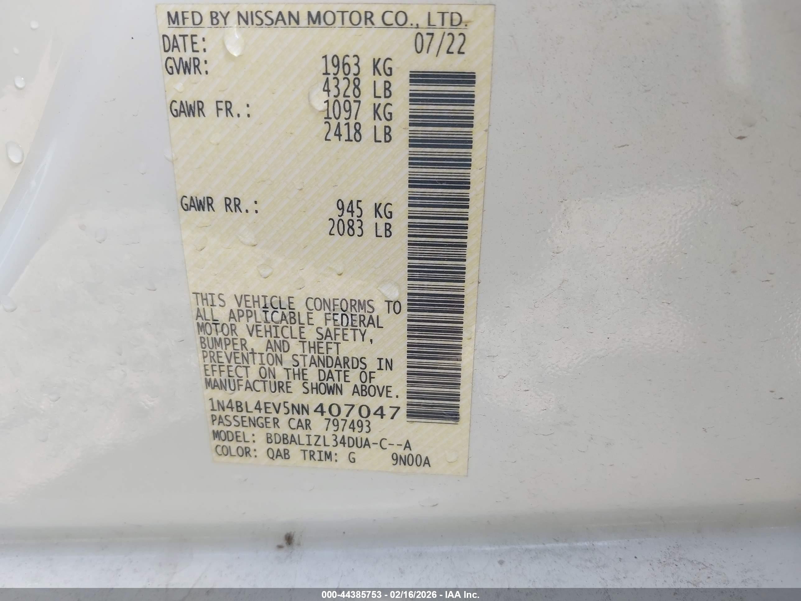 NISSAN ALTIMA image 9