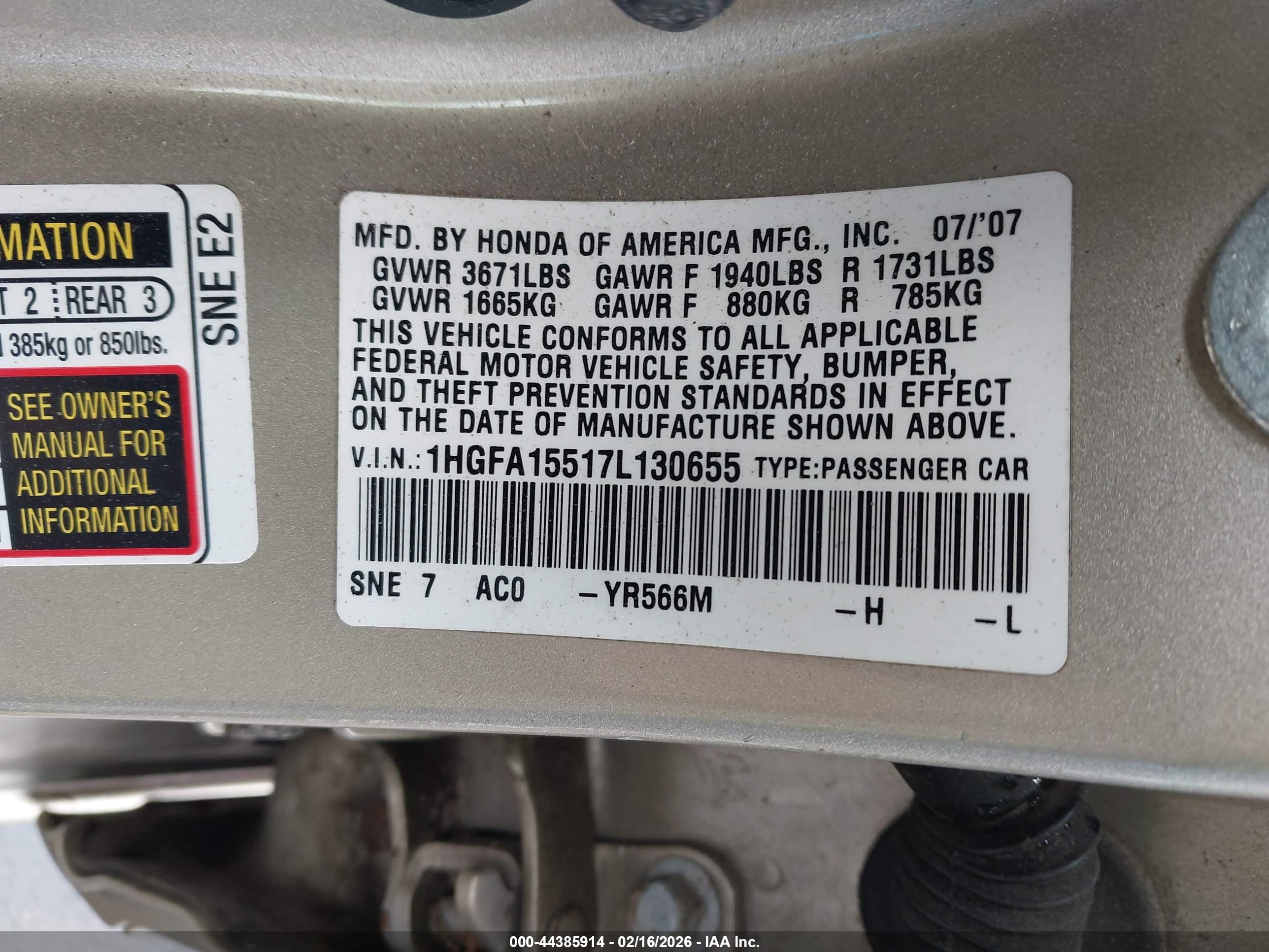 HONDA CIVIC image 9