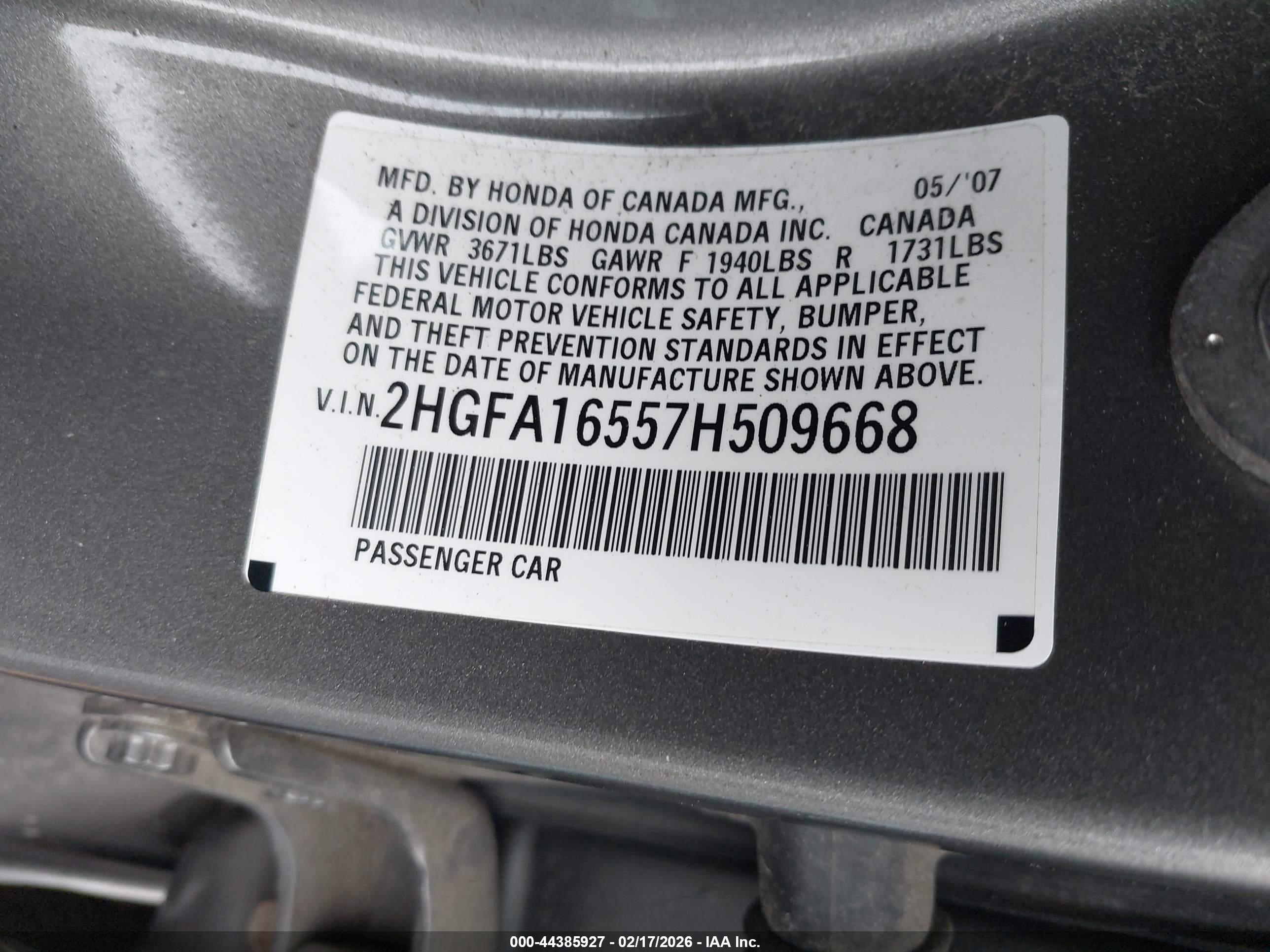 HONDA CIVIC image 9