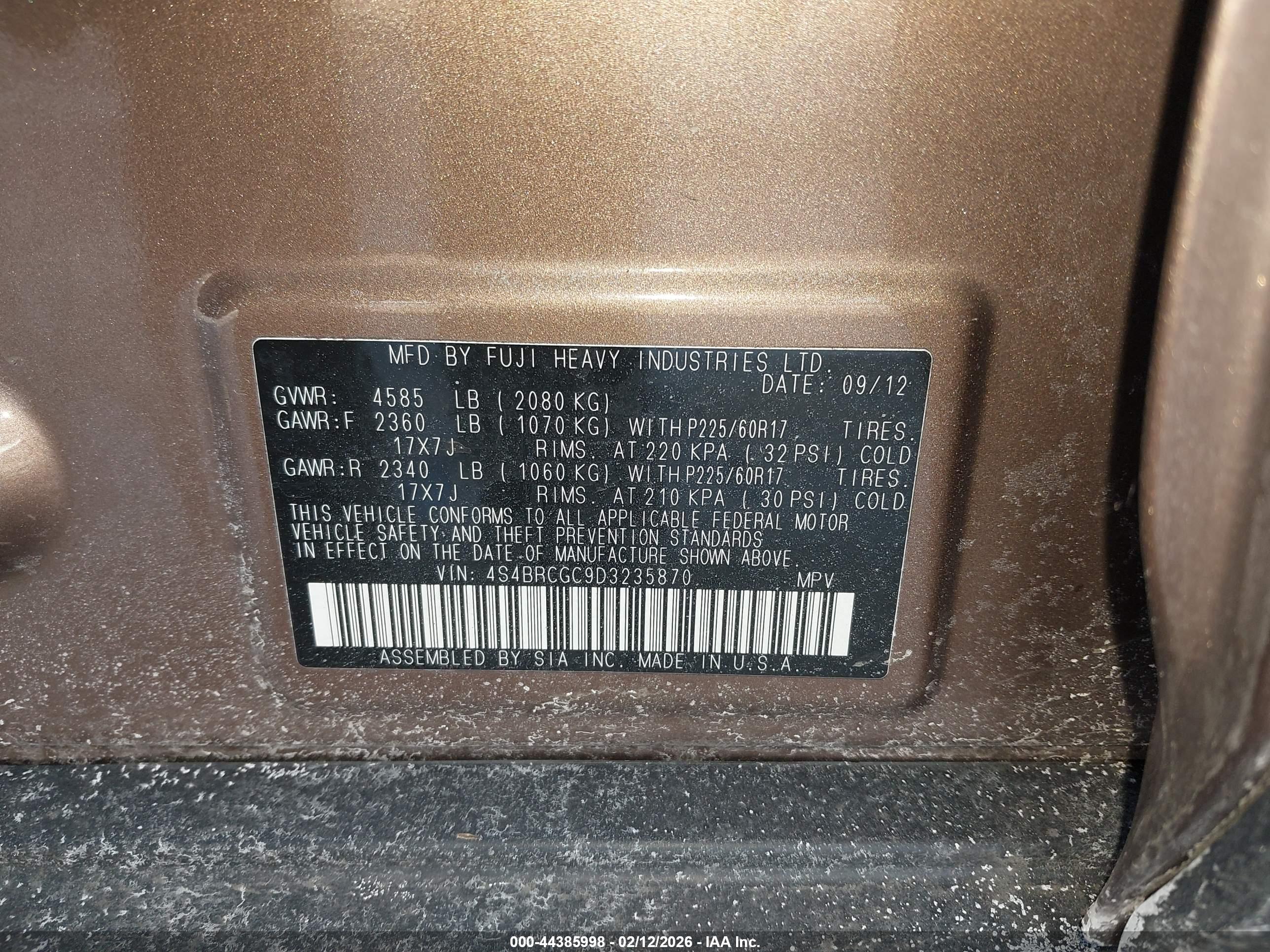 SUBARU OUTBACK image 9