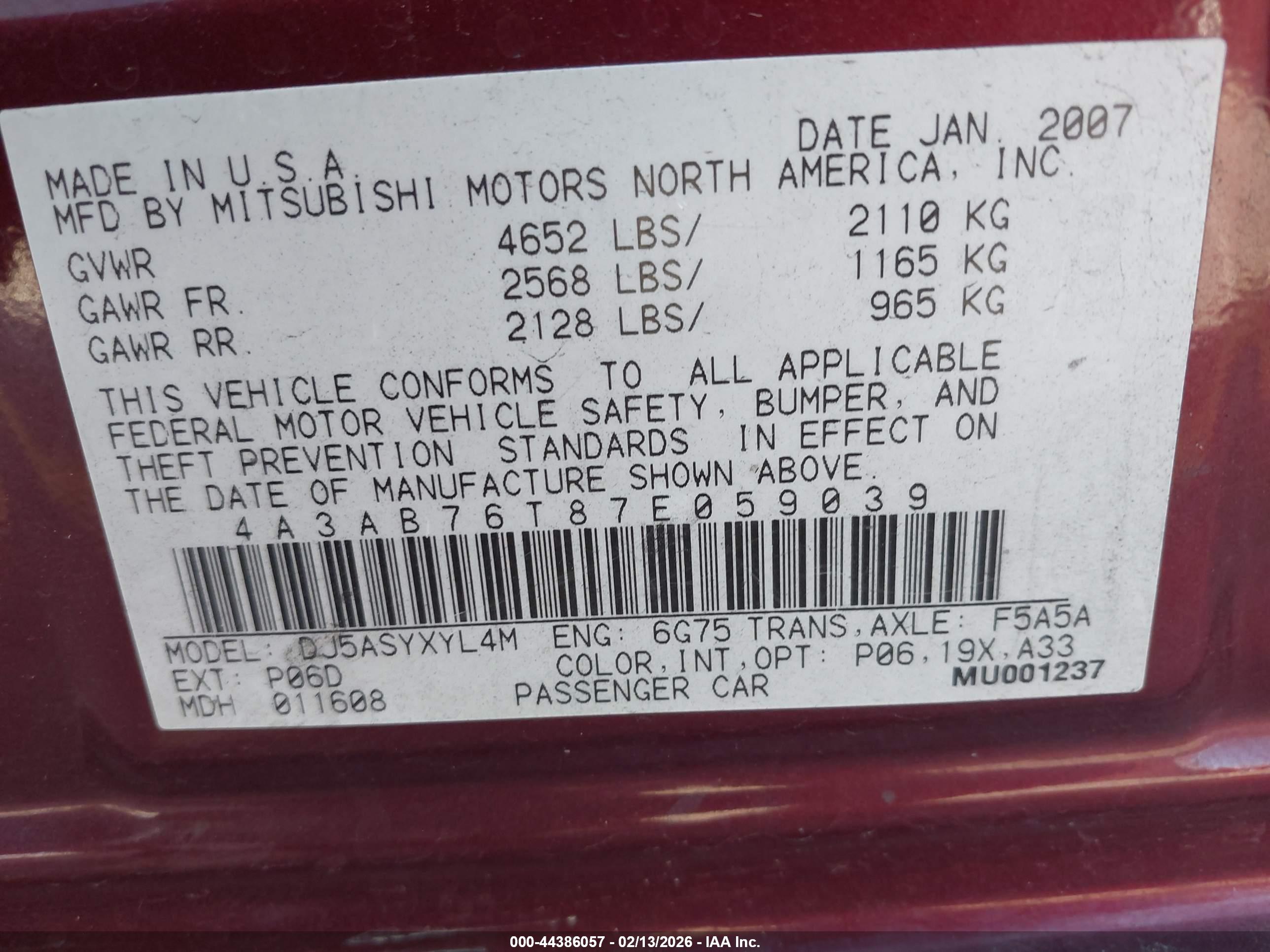 MITSUBISHI GALANT image 9