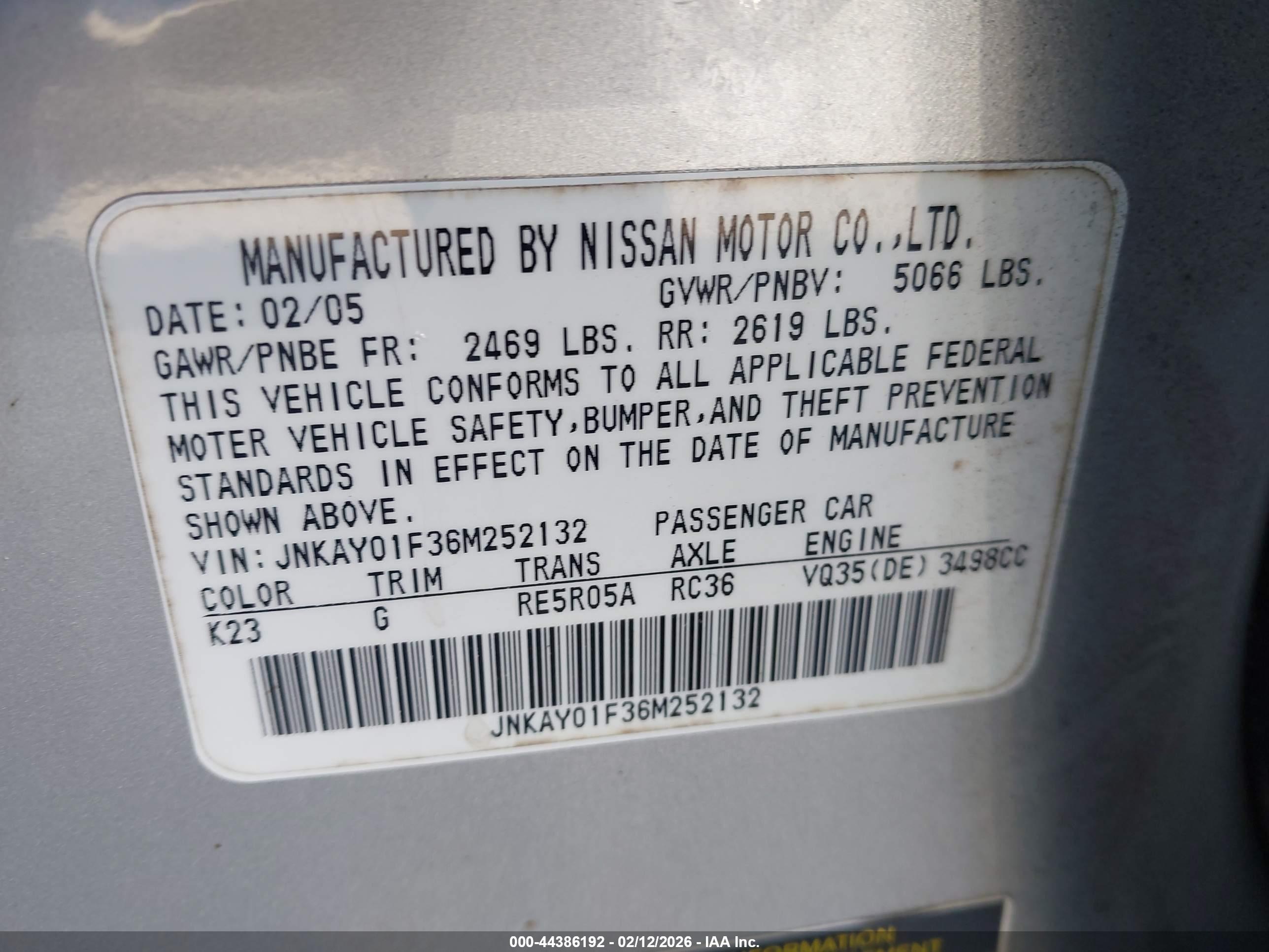 INFINITI M35X image 9