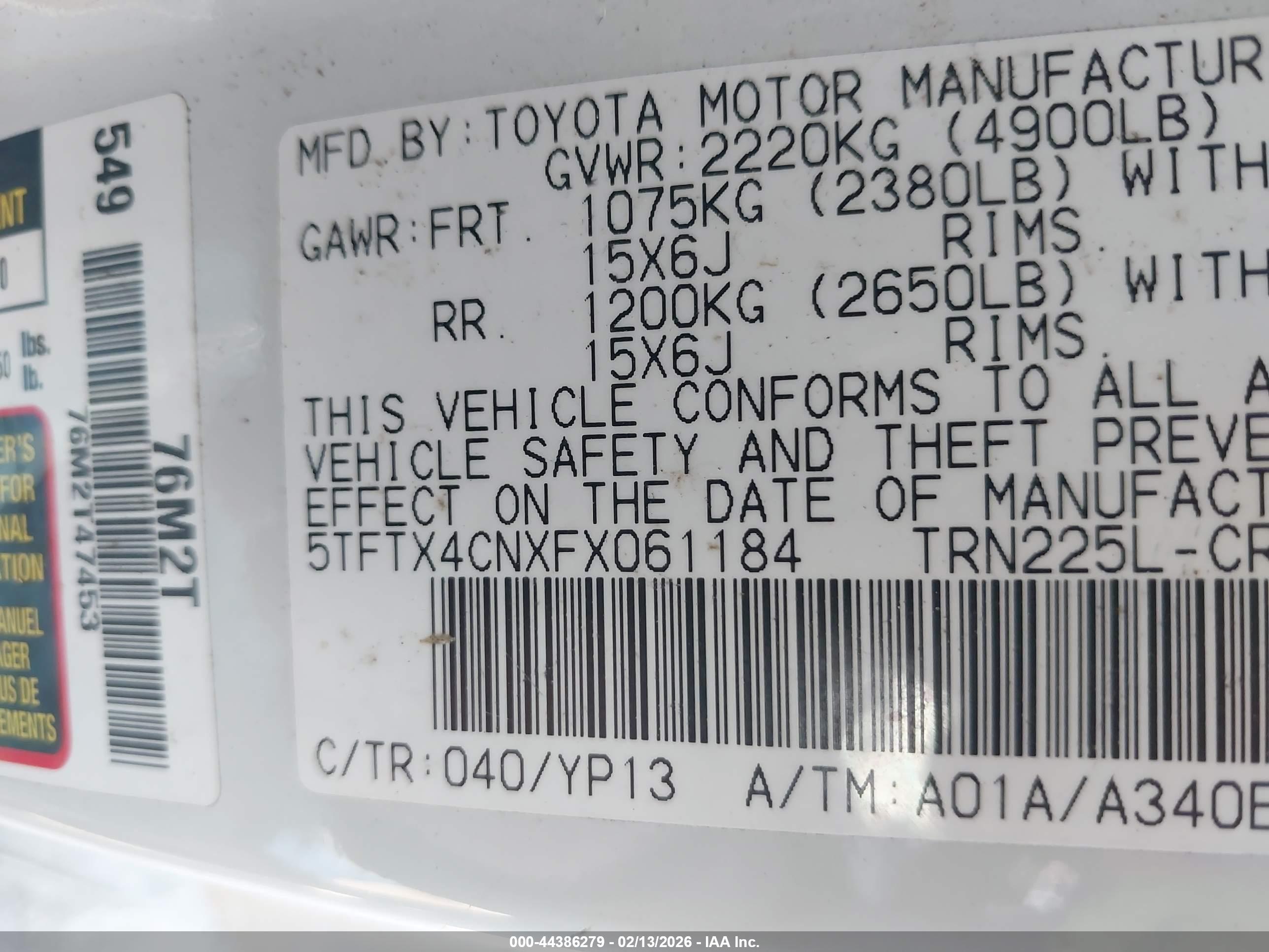 TOYOTA TACOMA image 9