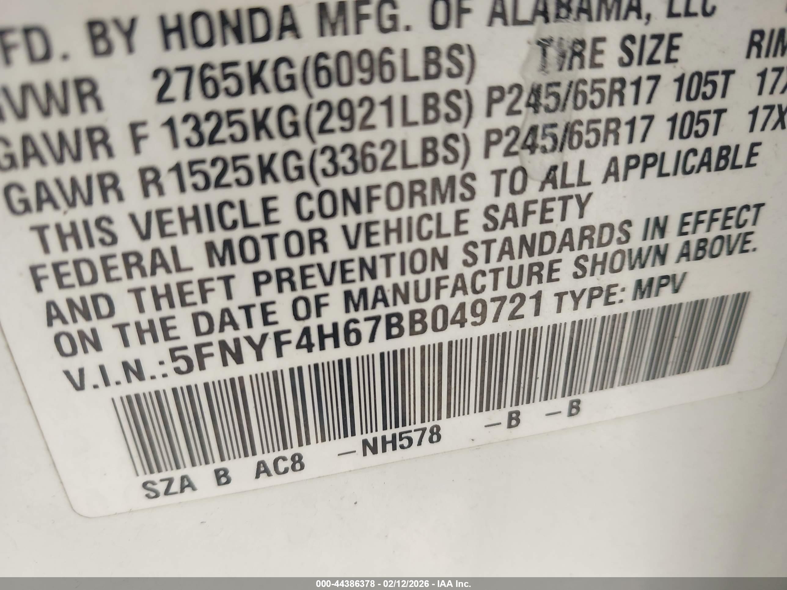 HONDA PILOT image 9