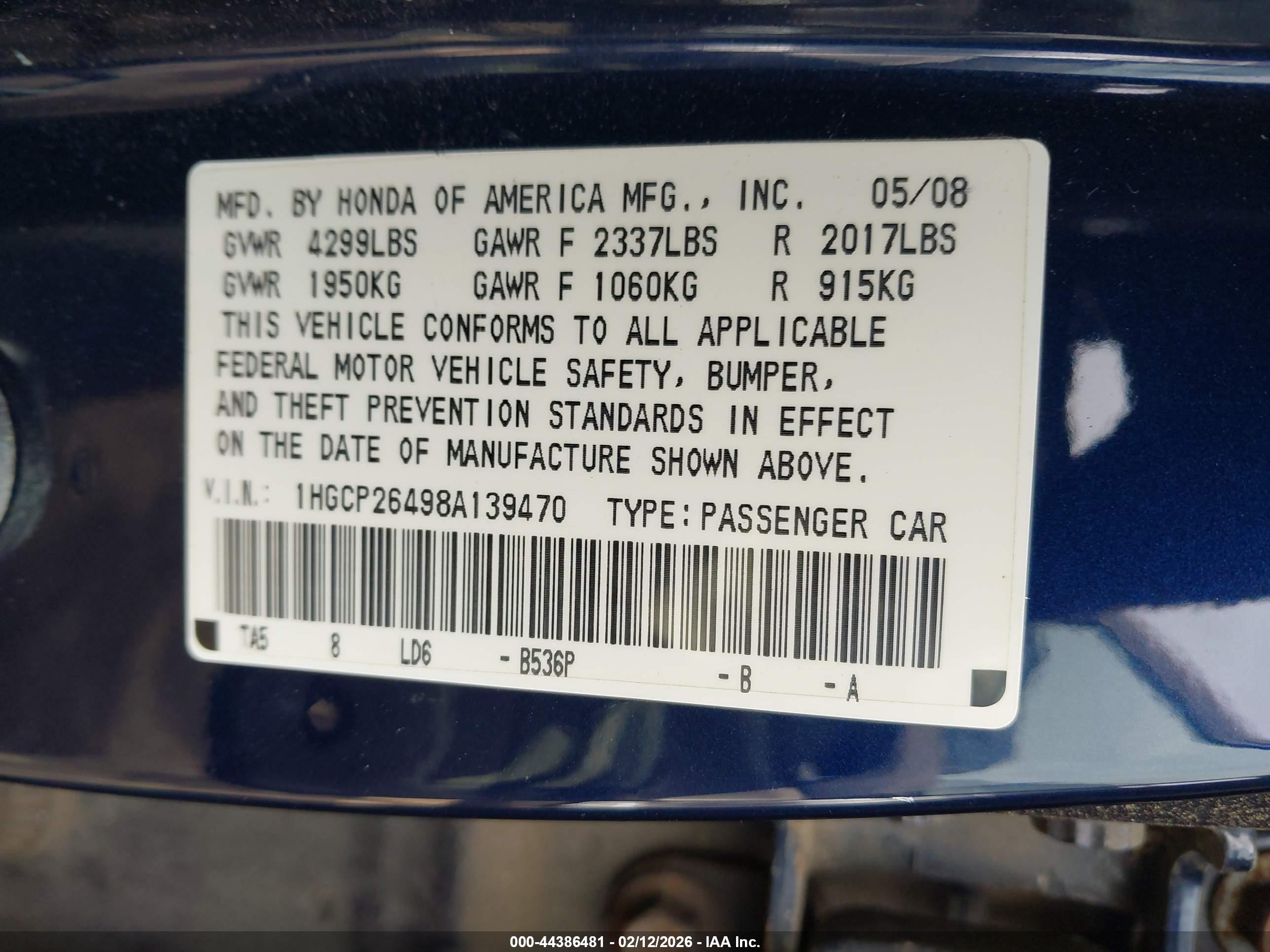 HONDA ACCORD image 9