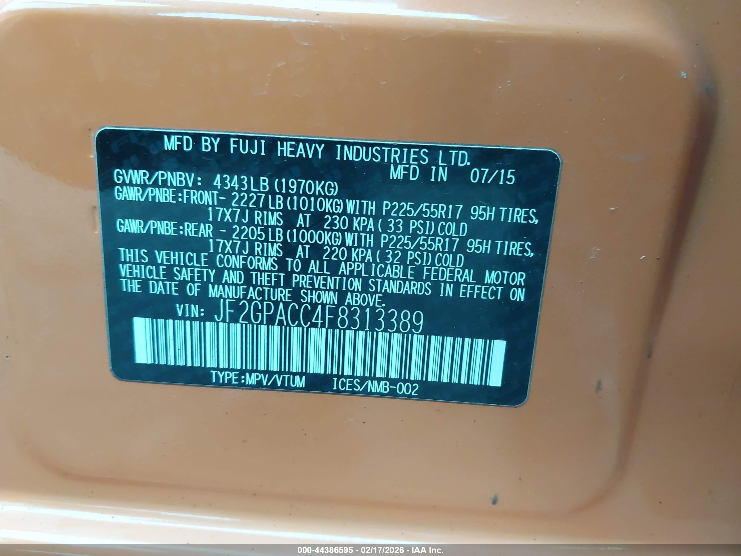 SUBARU XV image 9