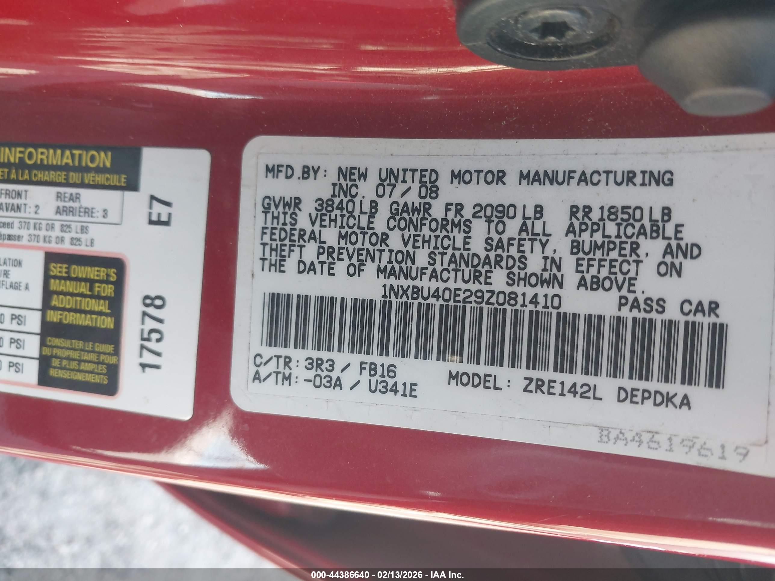 TOYOTA COROLLA image 9