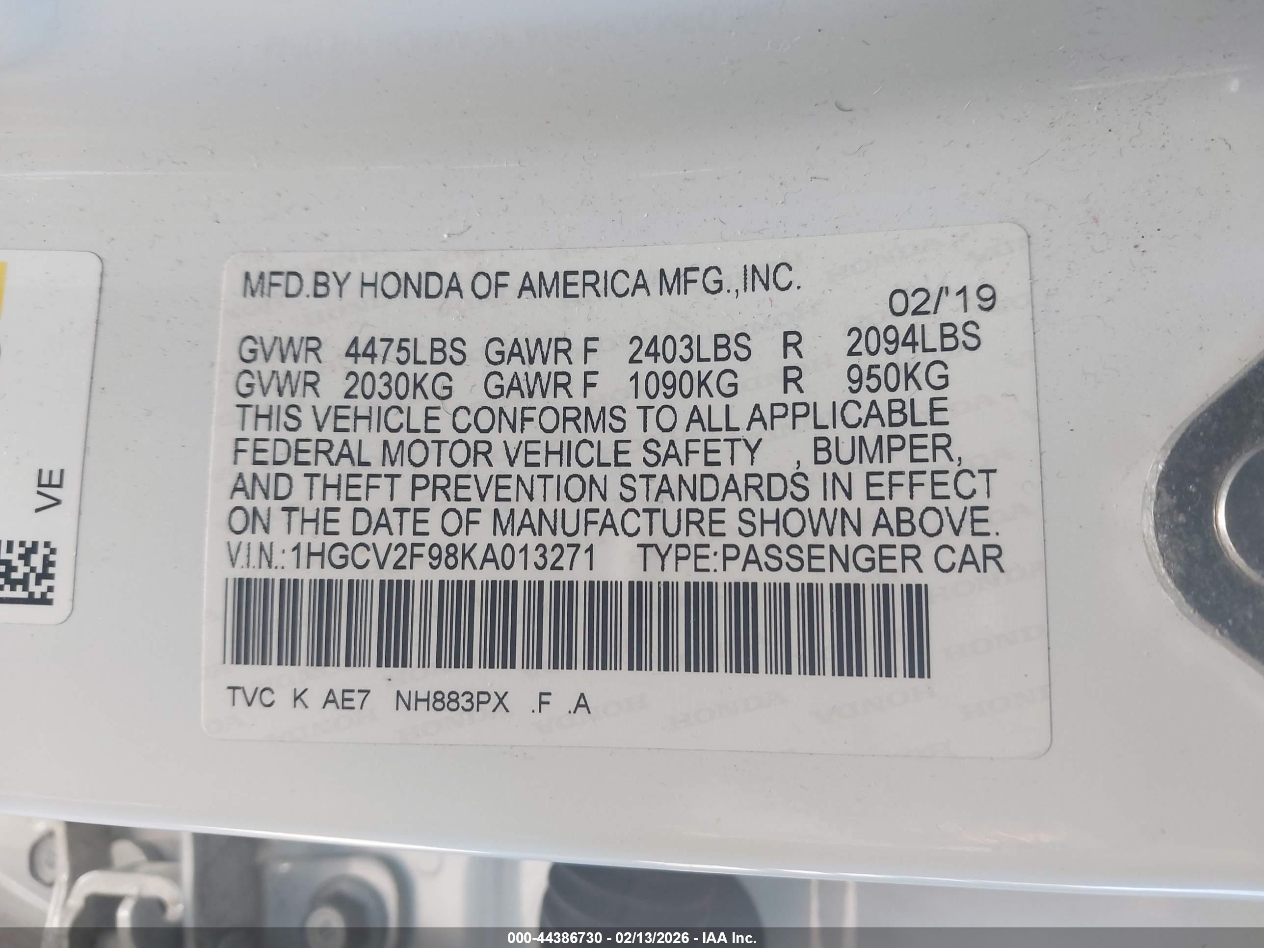 HONDA ACCORD image 9