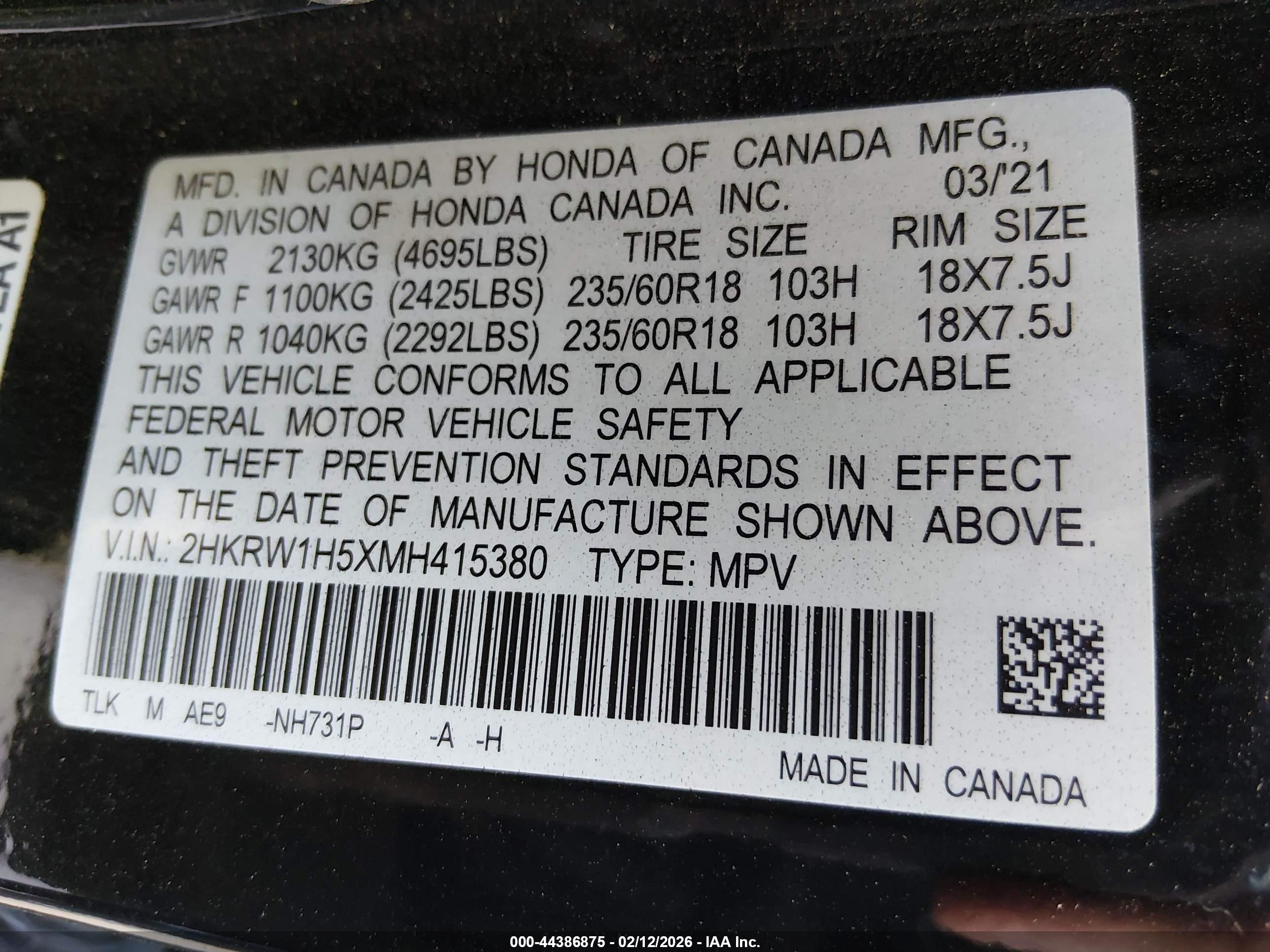 HONDA CR-V image 9
