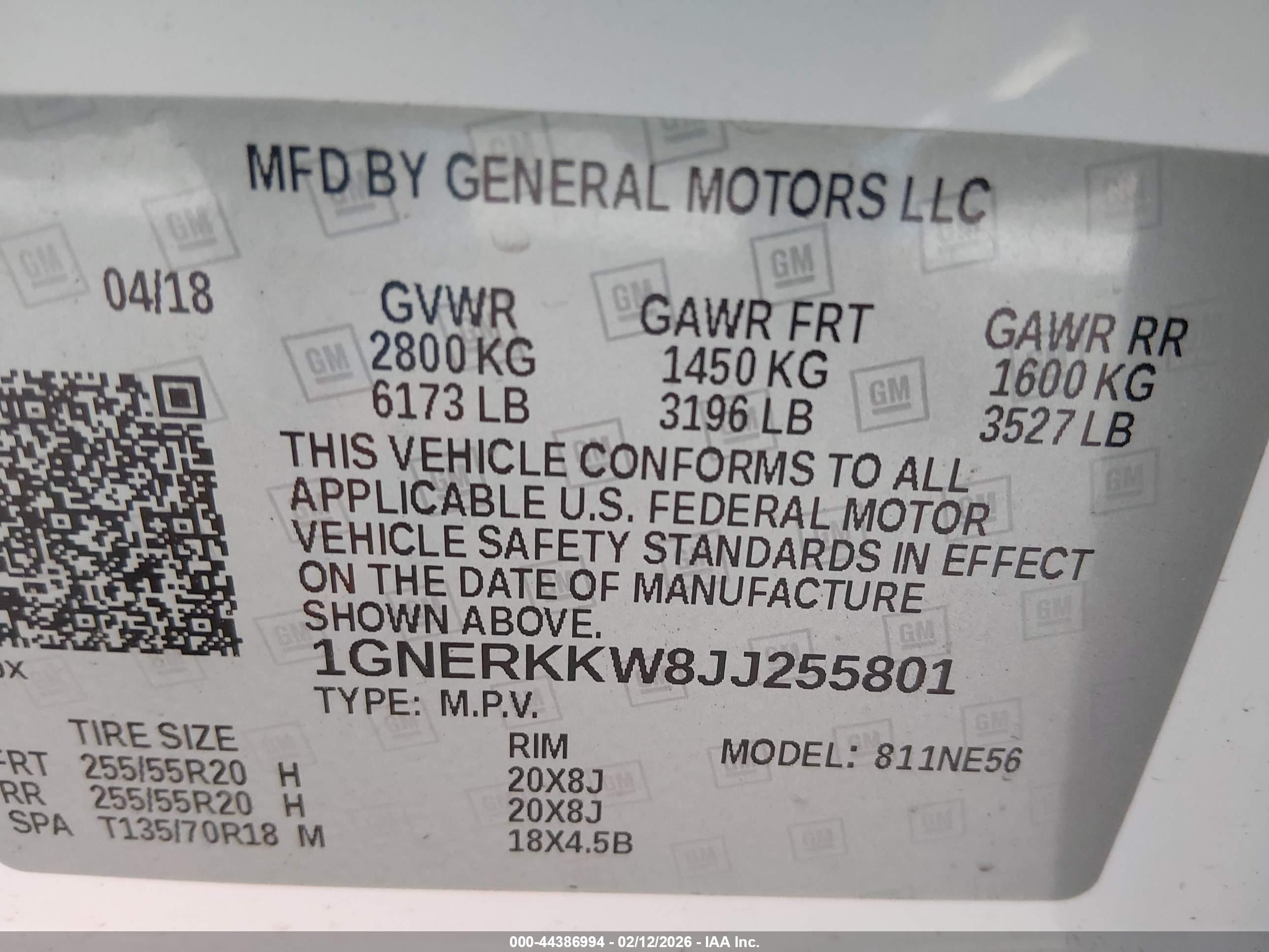 CHEVROLET TRAVERSE image 9