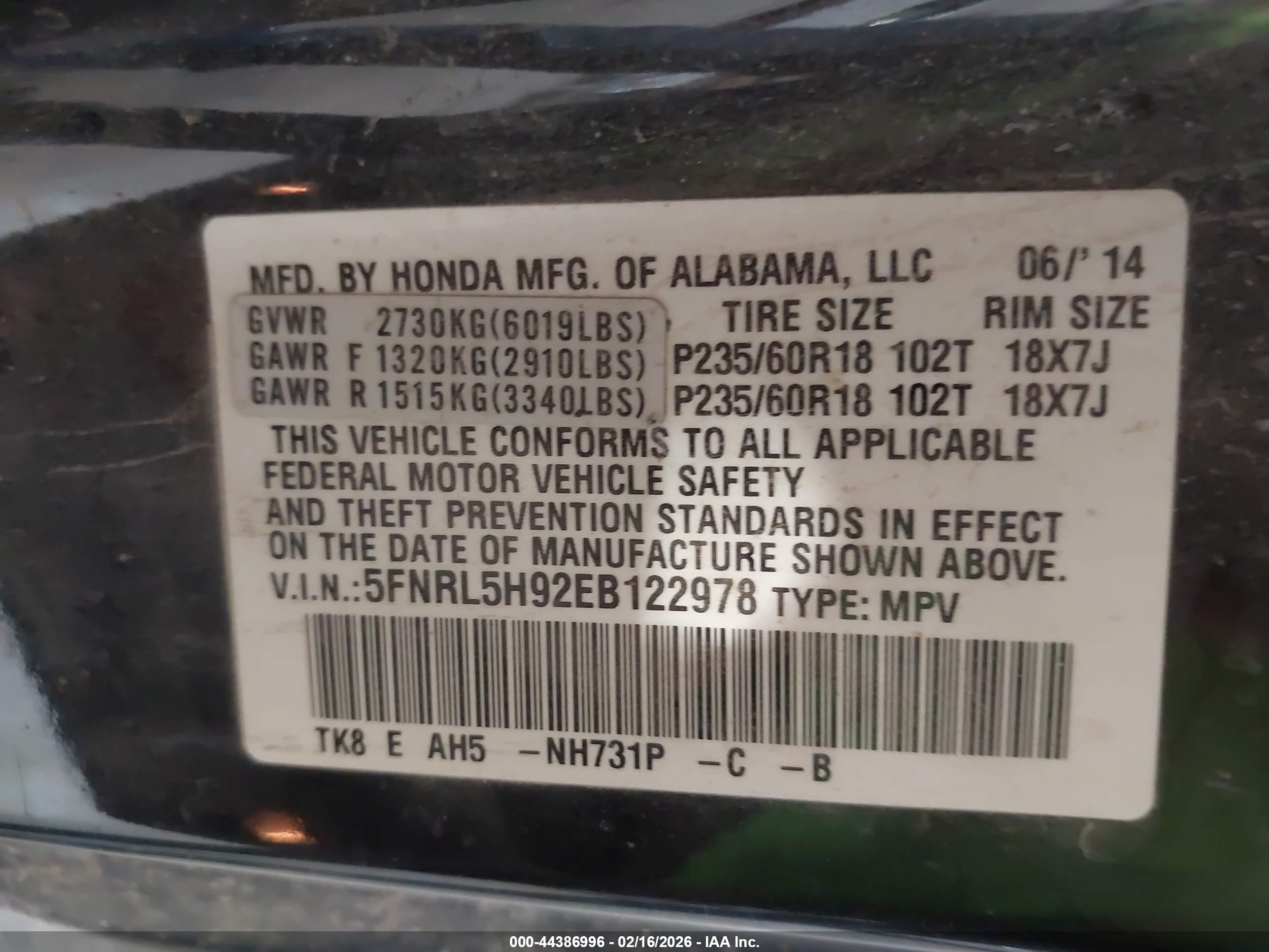 HONDA ODYSSEY image 9