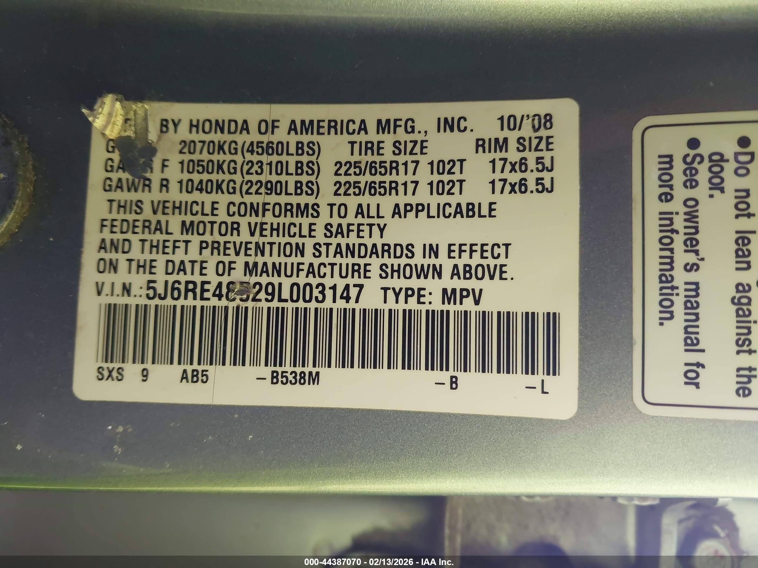 HONDA CR-V image 9