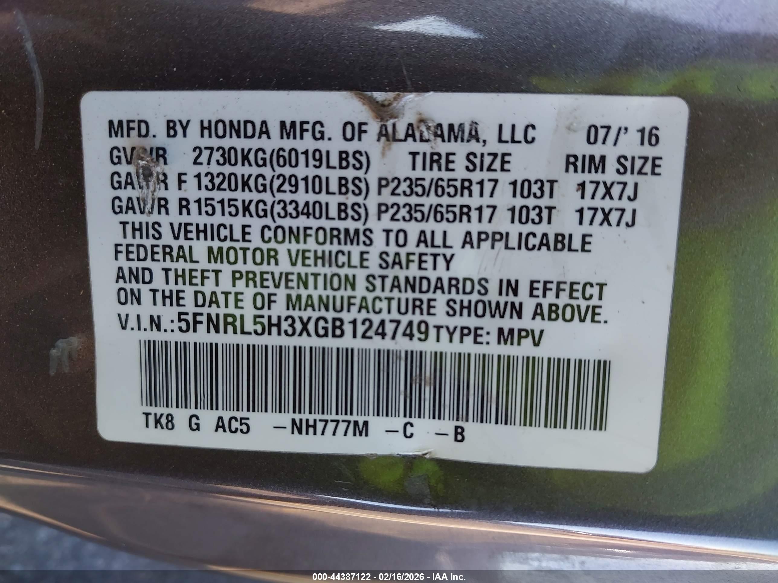 HONDA ODYSSEY image 9