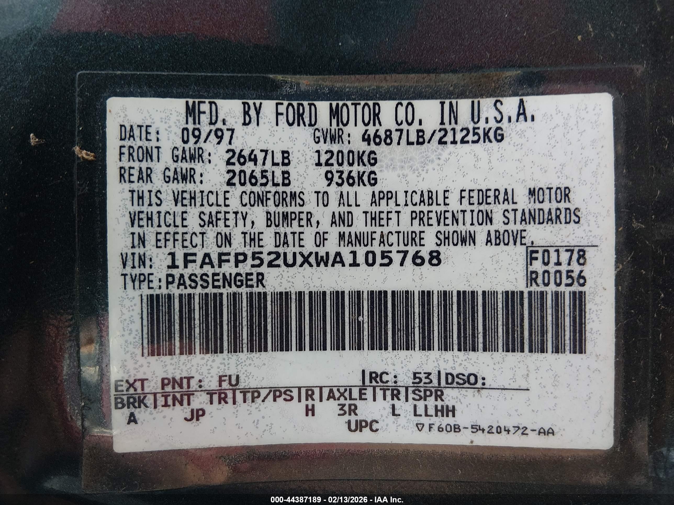FORD TAURUS image 9